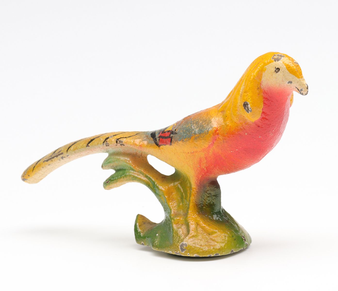 VINTAGE LONG TAIL BIRD FIGURAL IRON BOTTLE OPENER