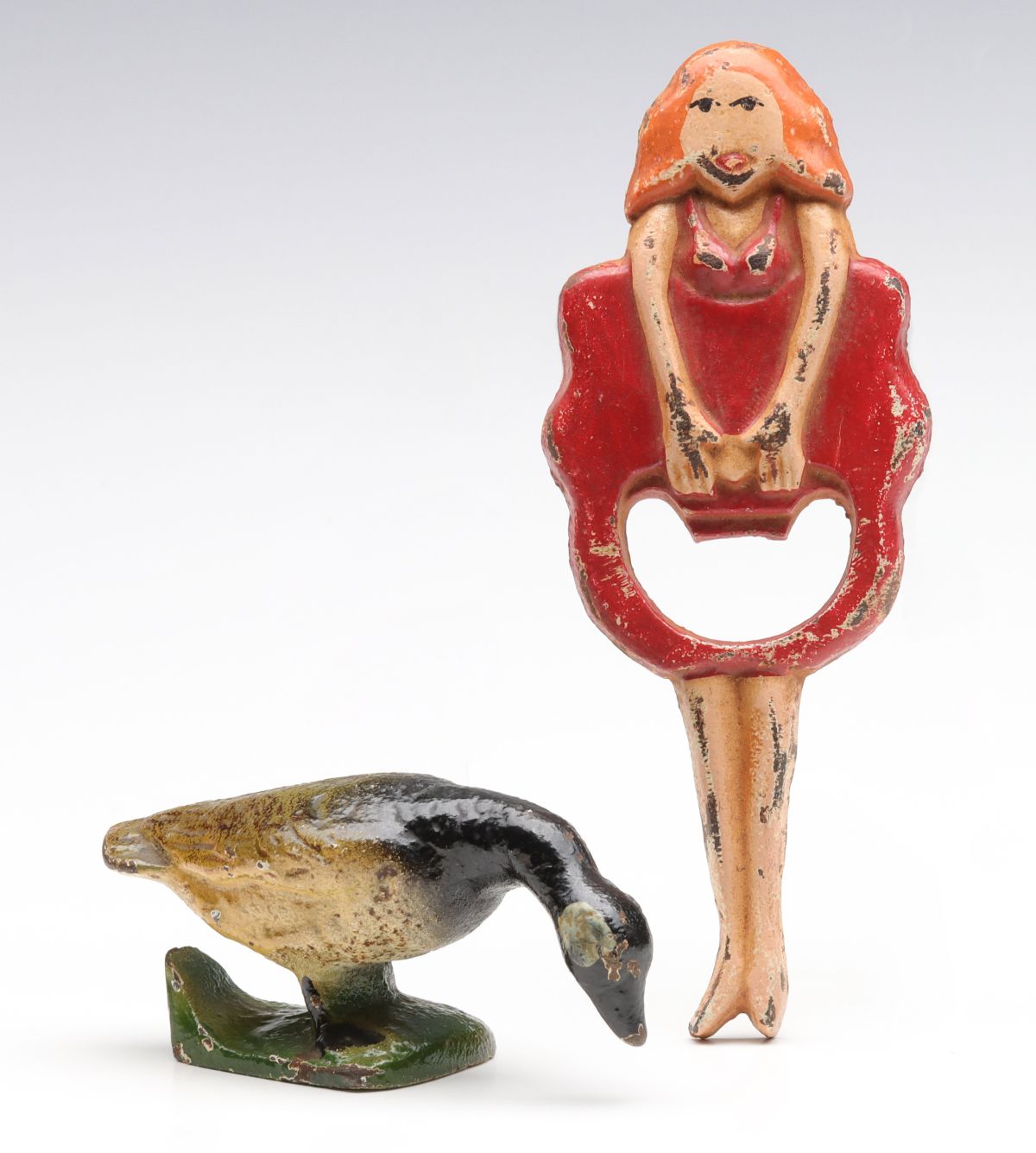 CANADA GOOSE & CANCAN GIRL VINTAGE BOTTLE OPENERS