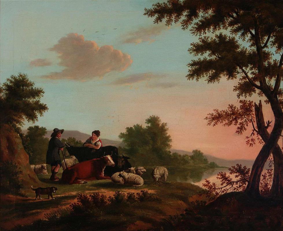 A 19TH CENTURY BRITISH SCHOOL PASTORAL LANDSCAPE