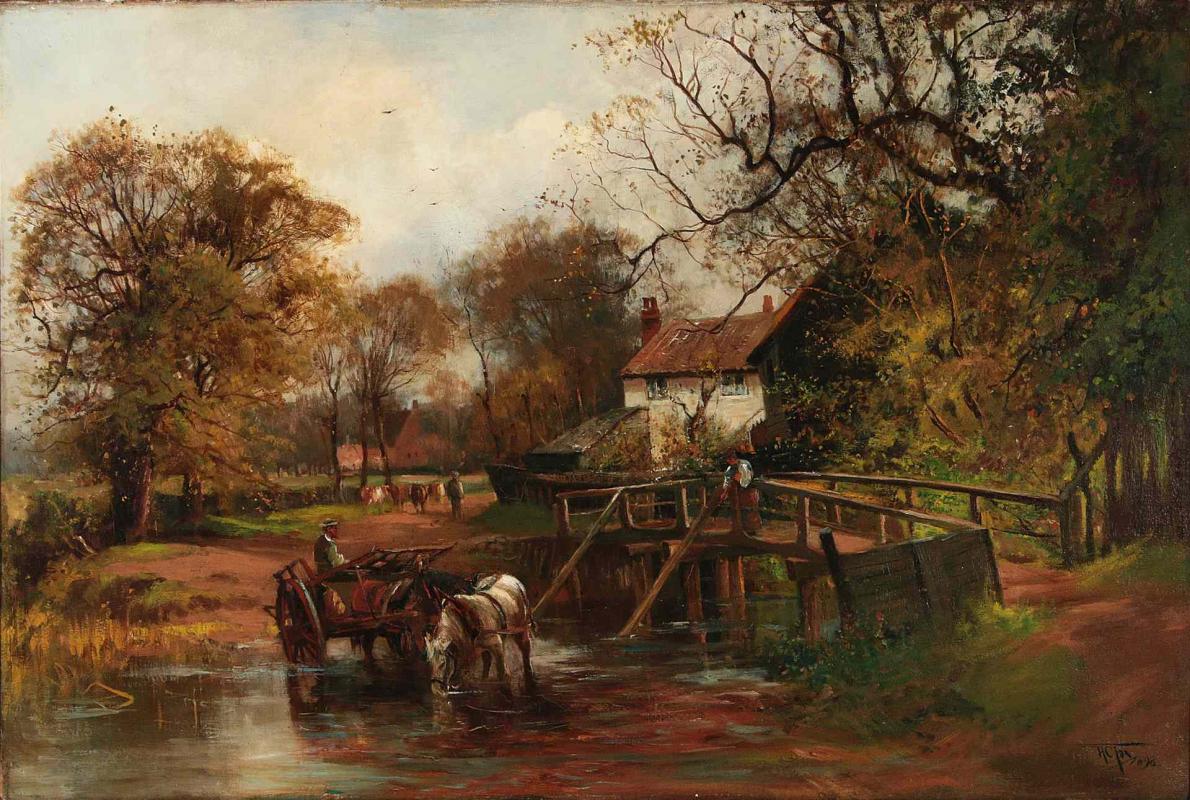 HENRY CHARLES FOX (1860-1925) OIL ON CANVAS