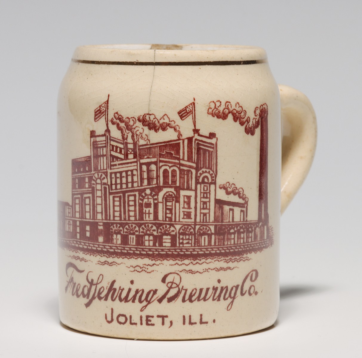 FRED SEHRING BREWING PRE-PROHIBITION STRIKER MUG