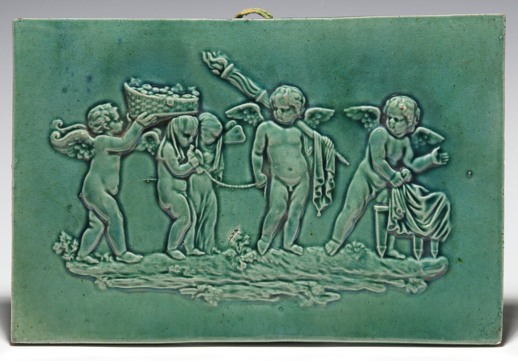 A 19TH CENTURY CLASSICAL THEME TERRA COTTA PLAQUE