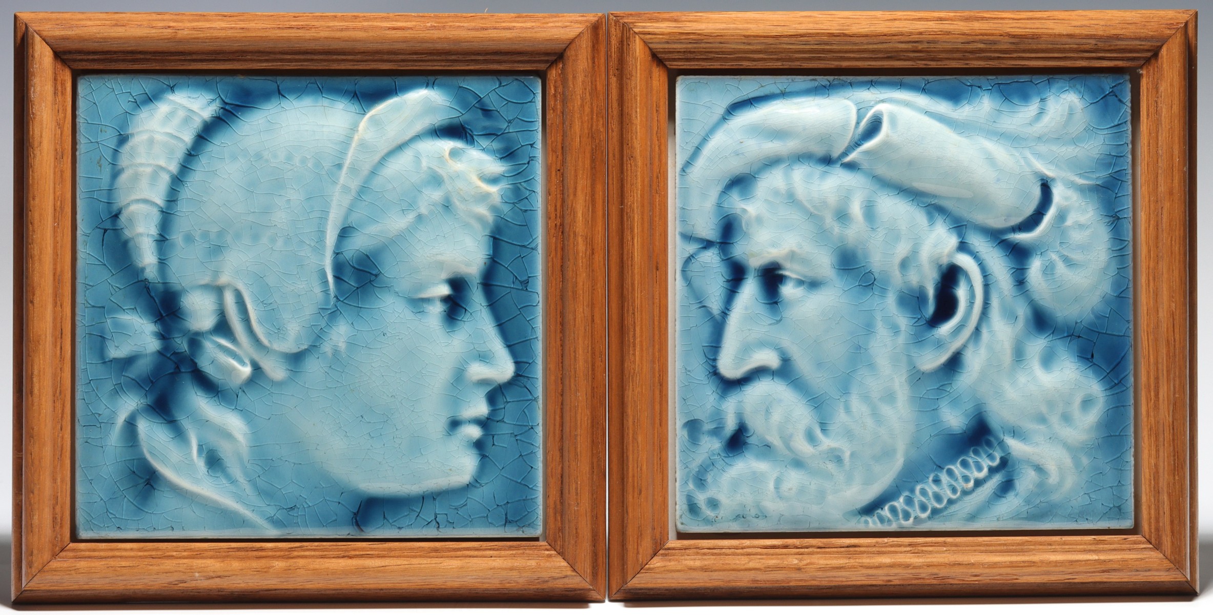 VICTORIAN HIGH GLAZE BUST PORTRAIT TILES