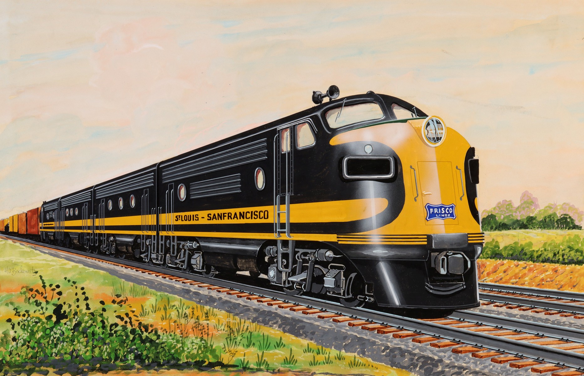 #22: A FRISCO EMD LOCOMOTIVE COLOR SCHEME PROPOSAL PAINTING