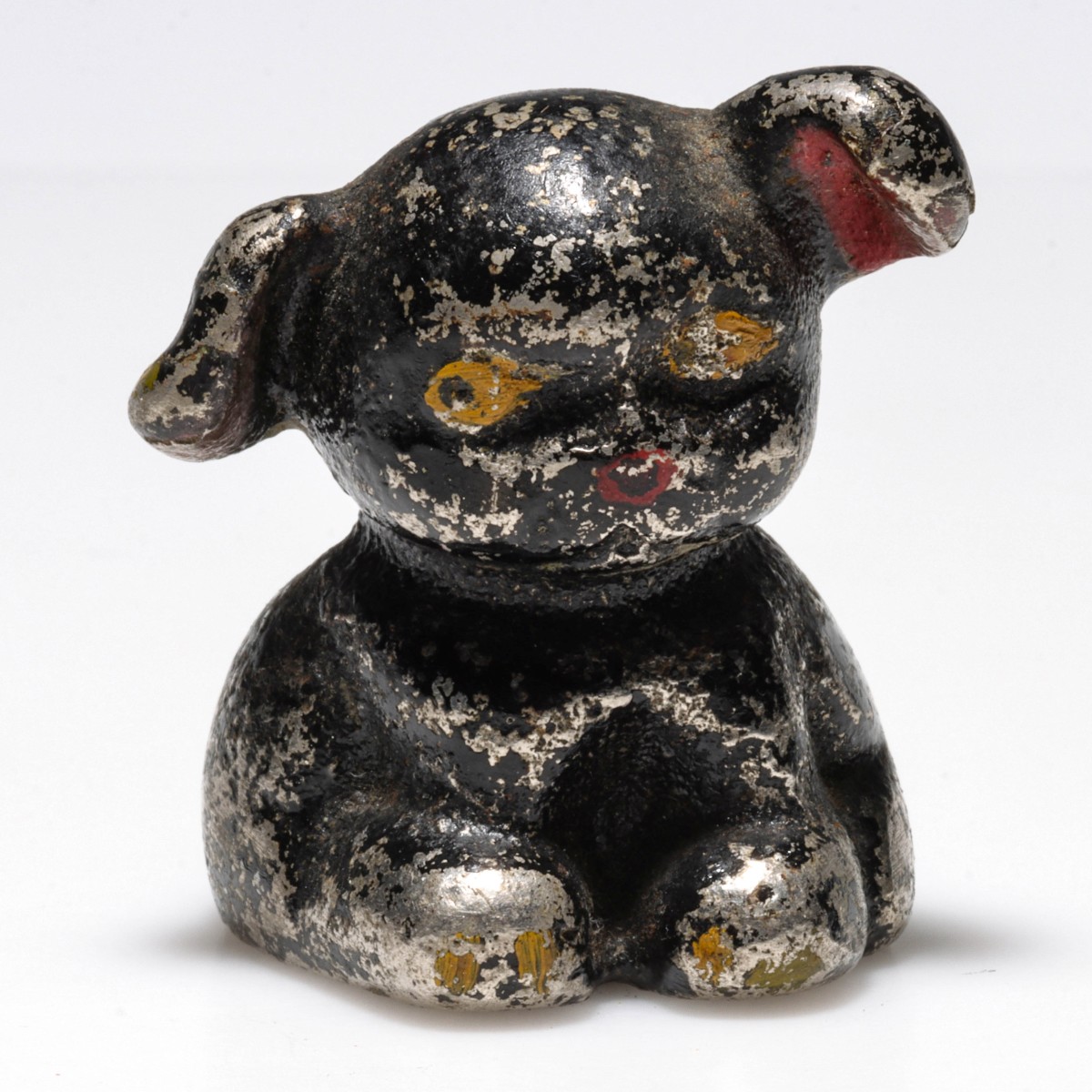 HEILSONS PUP CAST IRON ADVERTISING PAPERWEIGHT