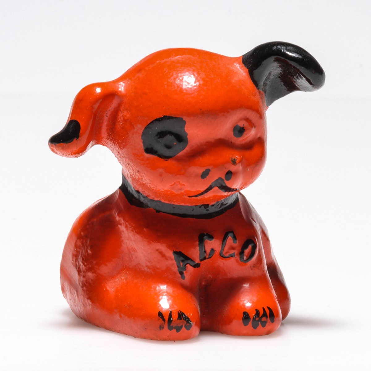 ACCO 'HINES PUP' IRON ADVERTISING PAPERWEIGHT