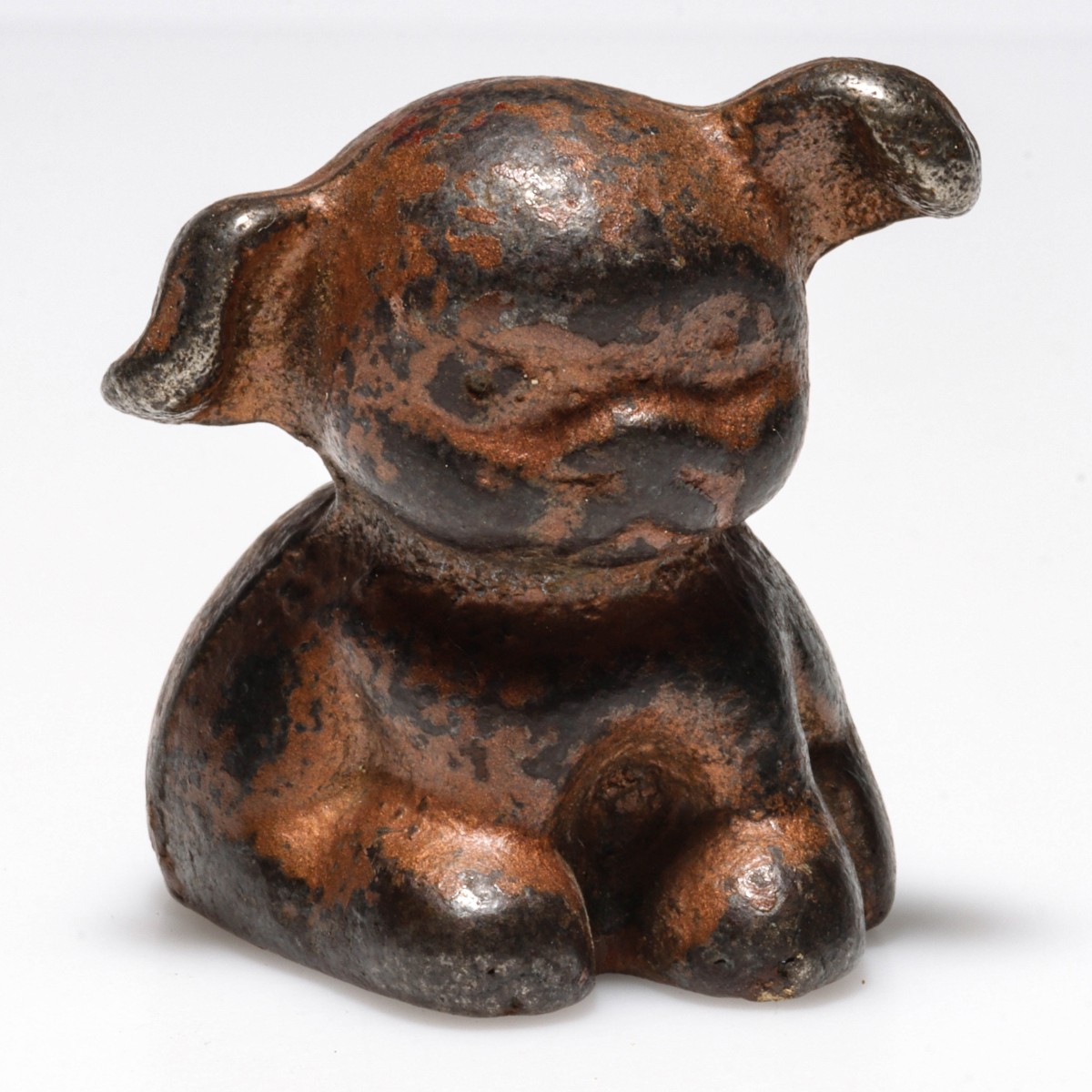 WADS FOUNDRY CAST IRON PUP ADVERTISING PAPERWEIGHT