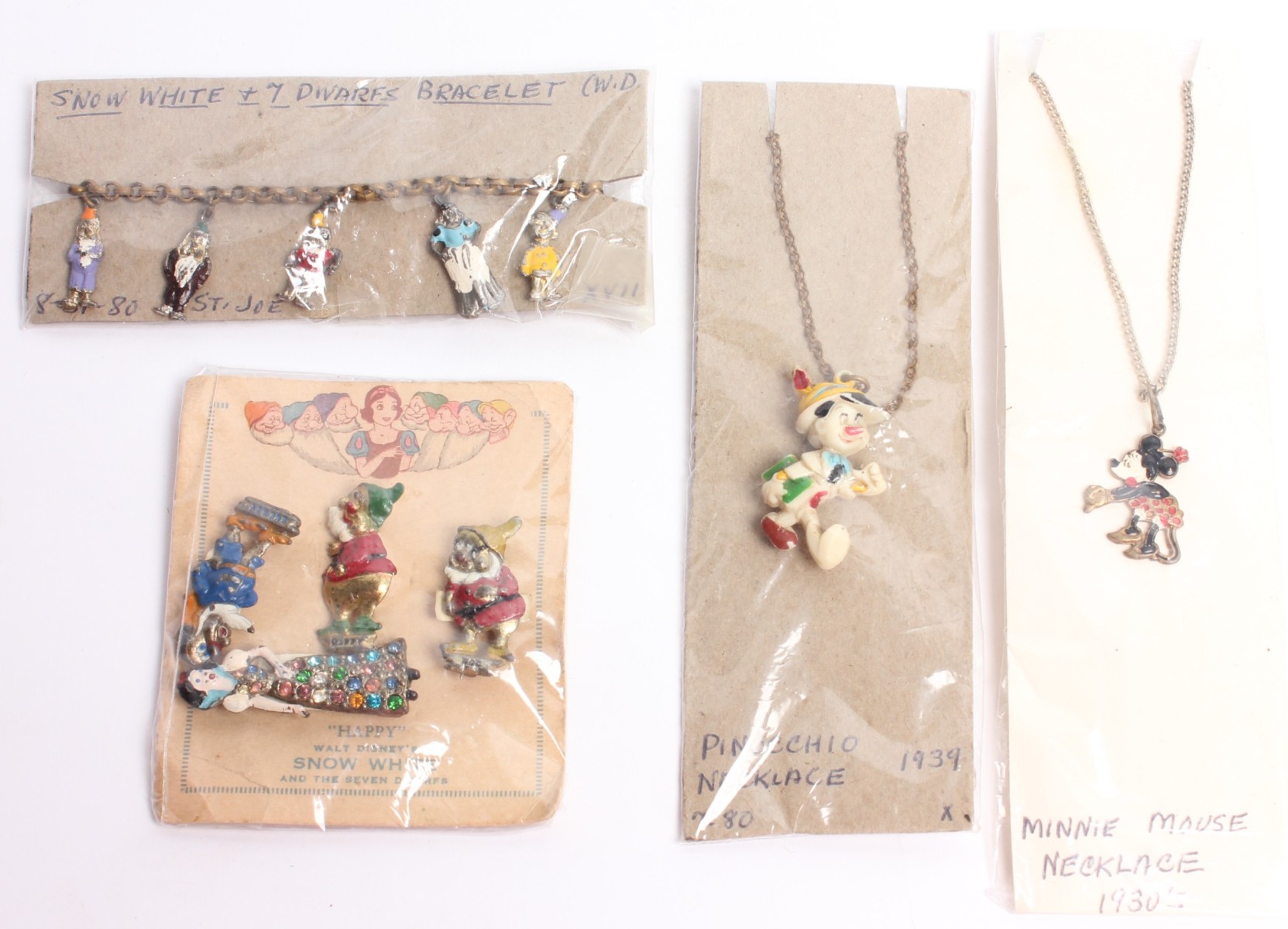 DISNEY CHARACTER STERLING SILVER AND OTHER CHARMS