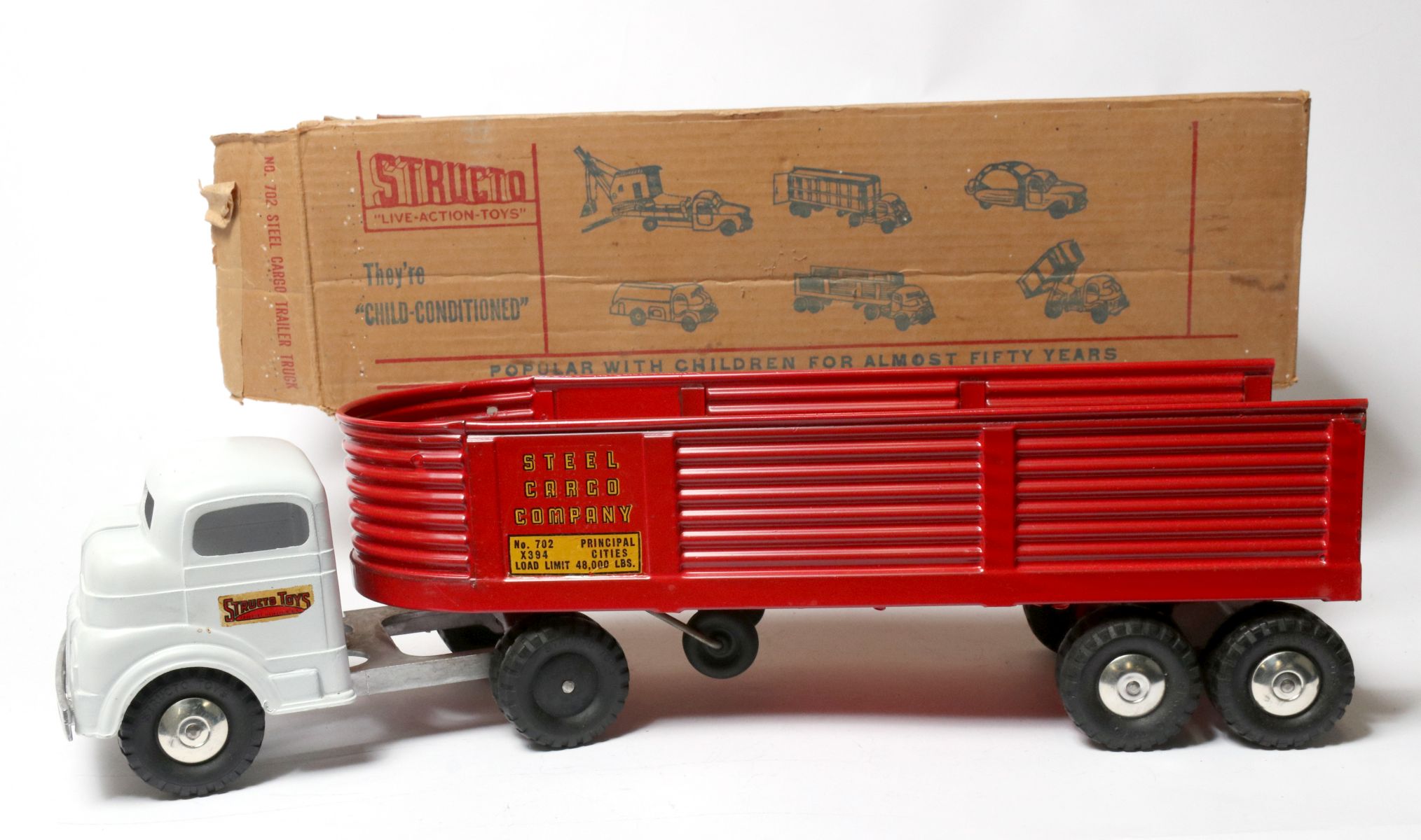 A STRUCTO NO. 702 TRACTOR TRAILER NEAR MINT IN BOX