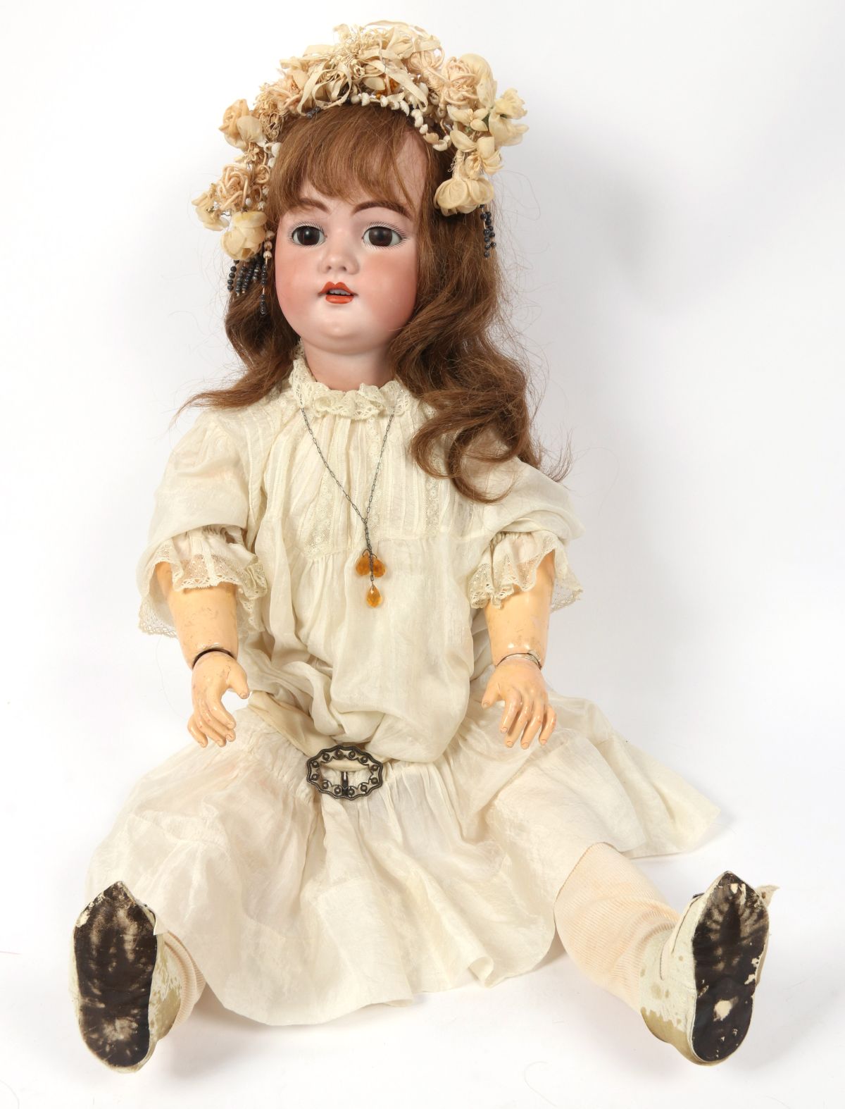 A SIMON & HALBIG 29 INCH BISQUE HEAD DOLL 7079