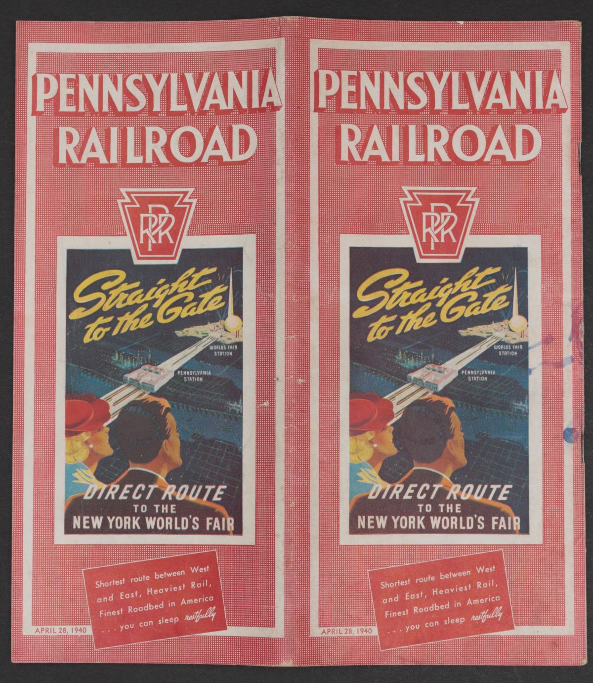 ELEVEN PIECES PENNSYLVANIA RR EPHEMERA AND MENUS