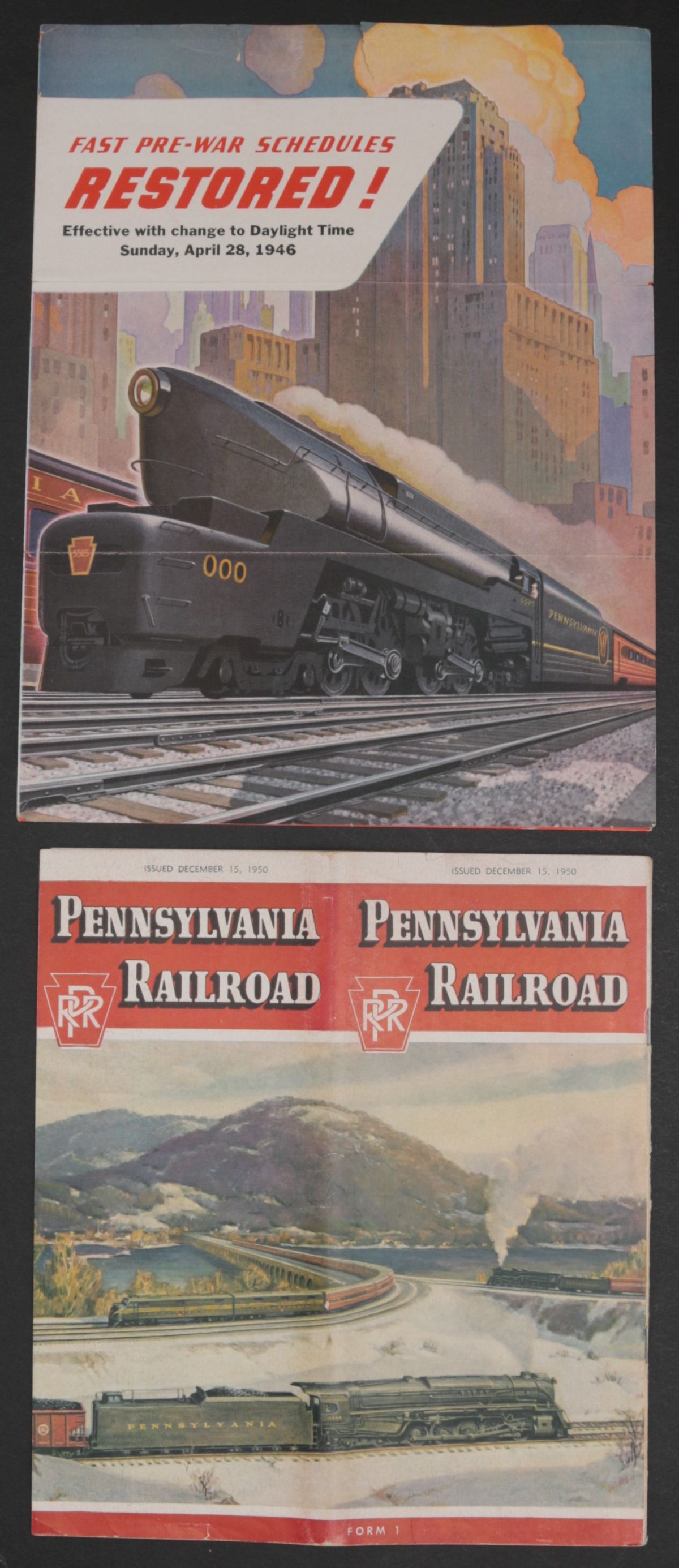 TEN PIECES PENNSYLVANIA RR EPHEMERA