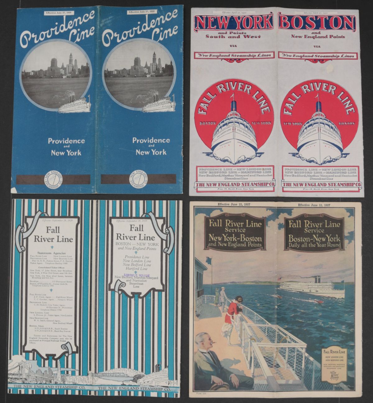 15 PCS FALL RIVER LINE STEAMSHIP TRAVEL EPHEMERA