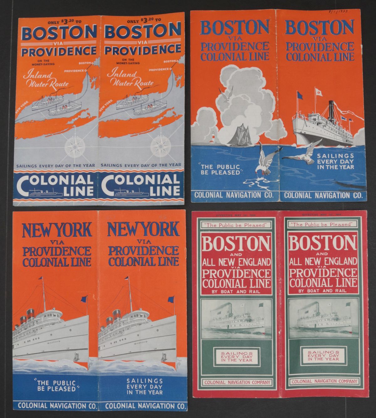 15 PIECES OF COLONIAL LINE STEAMSHIP EPHEMERA