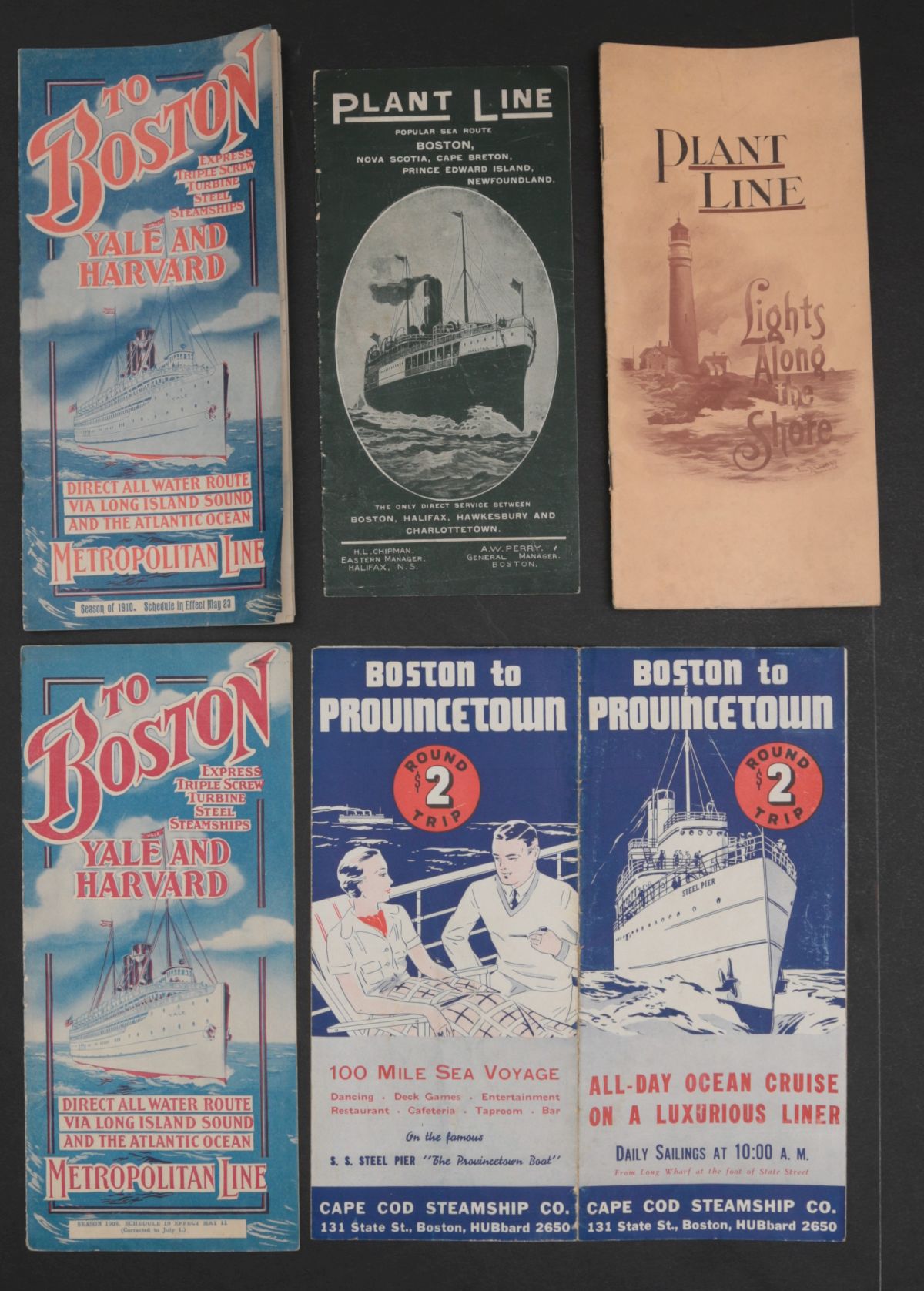 NEW ENGLAND STEAMSHIP TRAVEL EPHEMERA