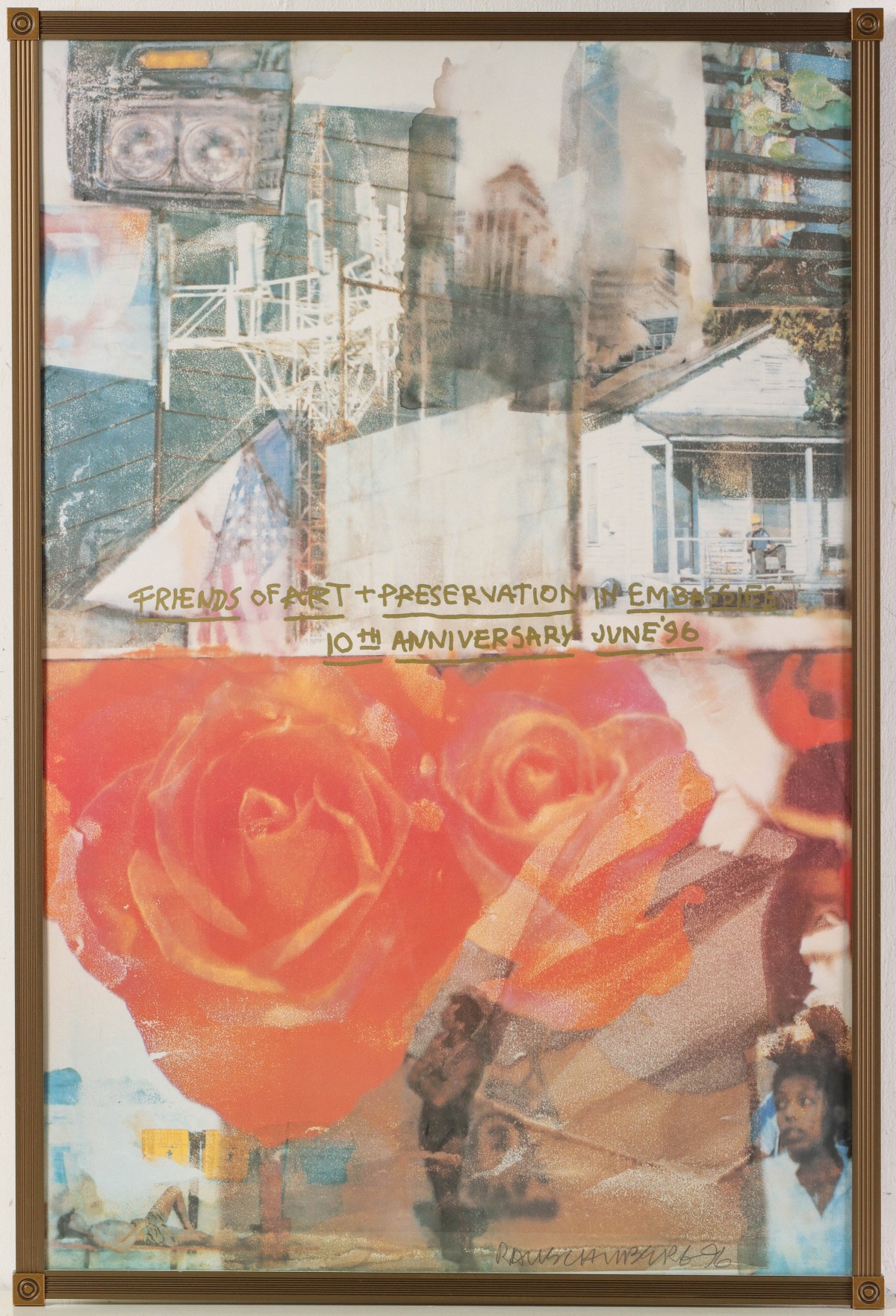 ROBERT RAUSCHENBERG (1925-2008) PENCIL SIGNED POSTER