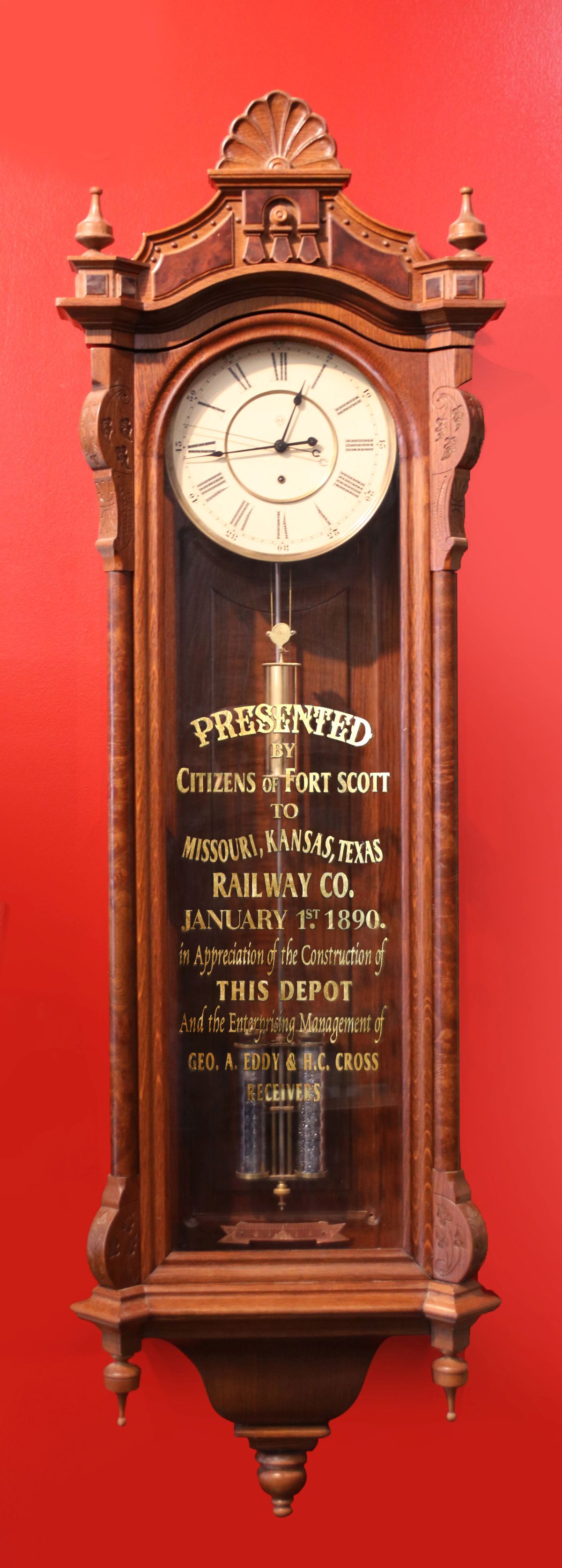 A REPRODUCTION SETH THOMAS RAILWAY REGULATOR #19 CLOCK