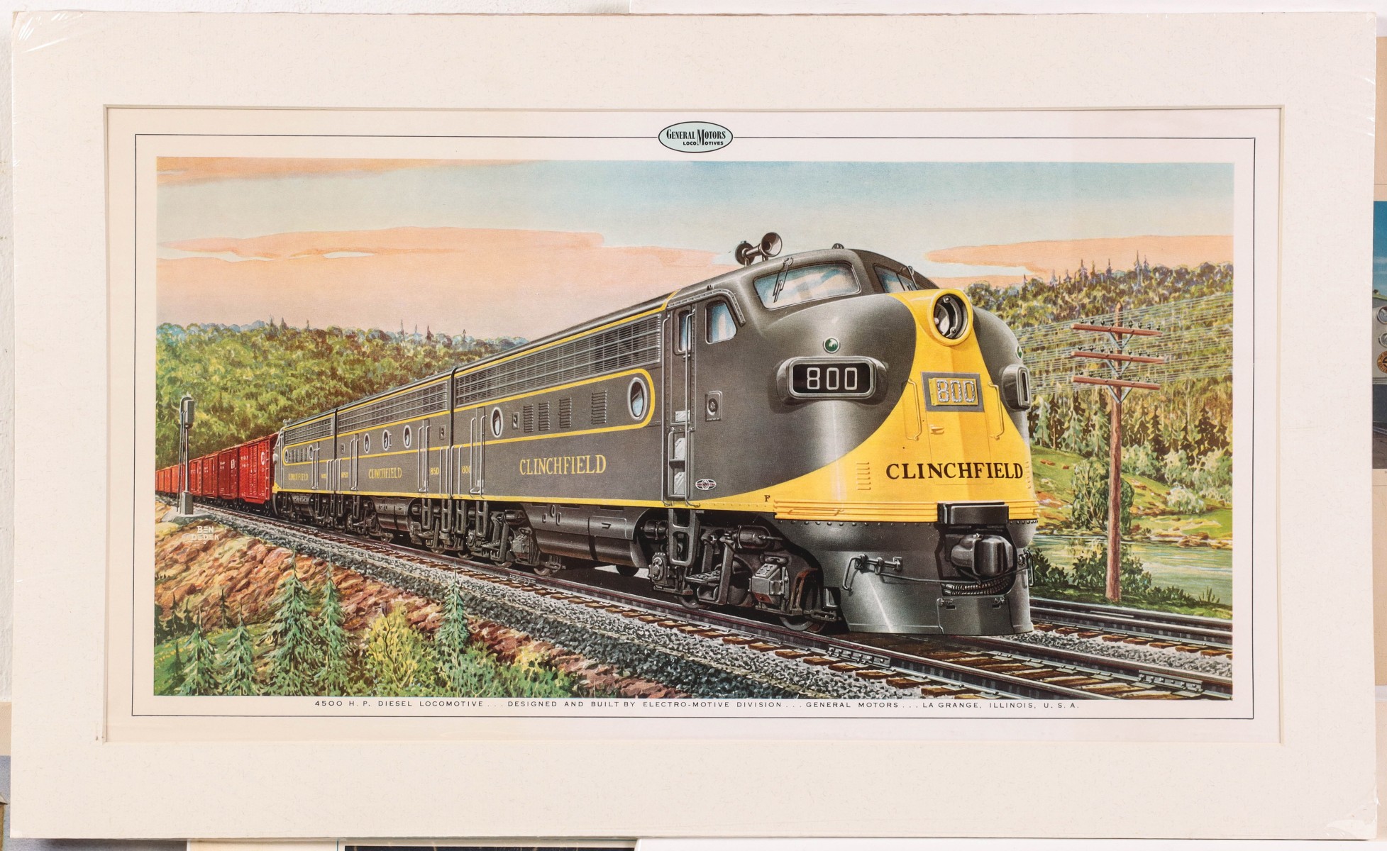 GENERAL MOTORS AND OTHER VINTAGE LOCOMOTIVE PRINTS