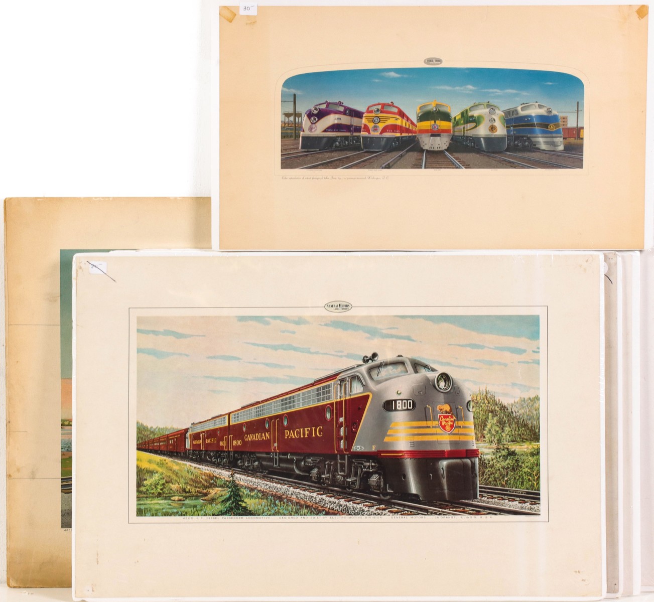 SIX GENERAL MOTORS EMD DIVISION BUILDER'S PRINTS