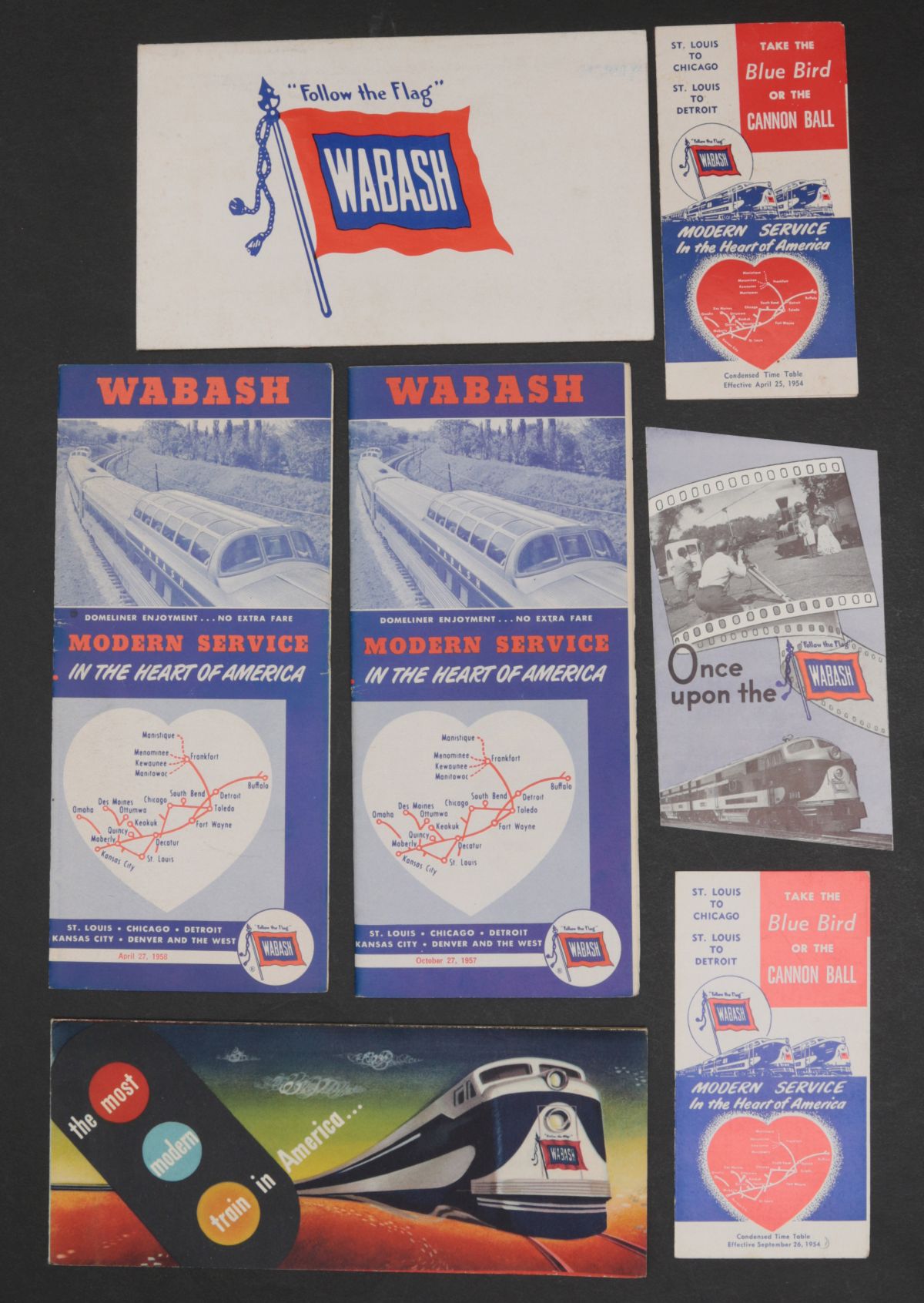 21 PIECES OF WABASH RAILROAD EPHEMERA