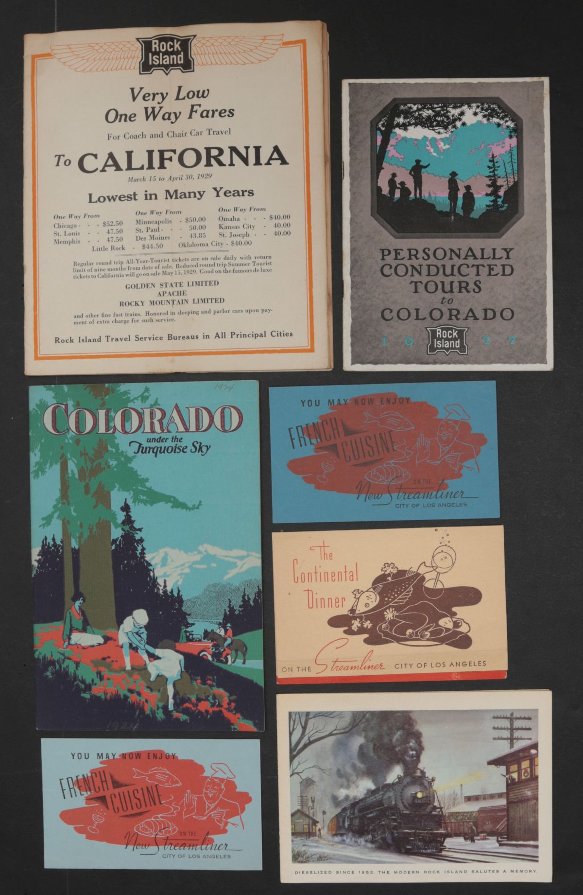 21 PIECES OF ROCK ISLAND RAILROAD EPHEMERA