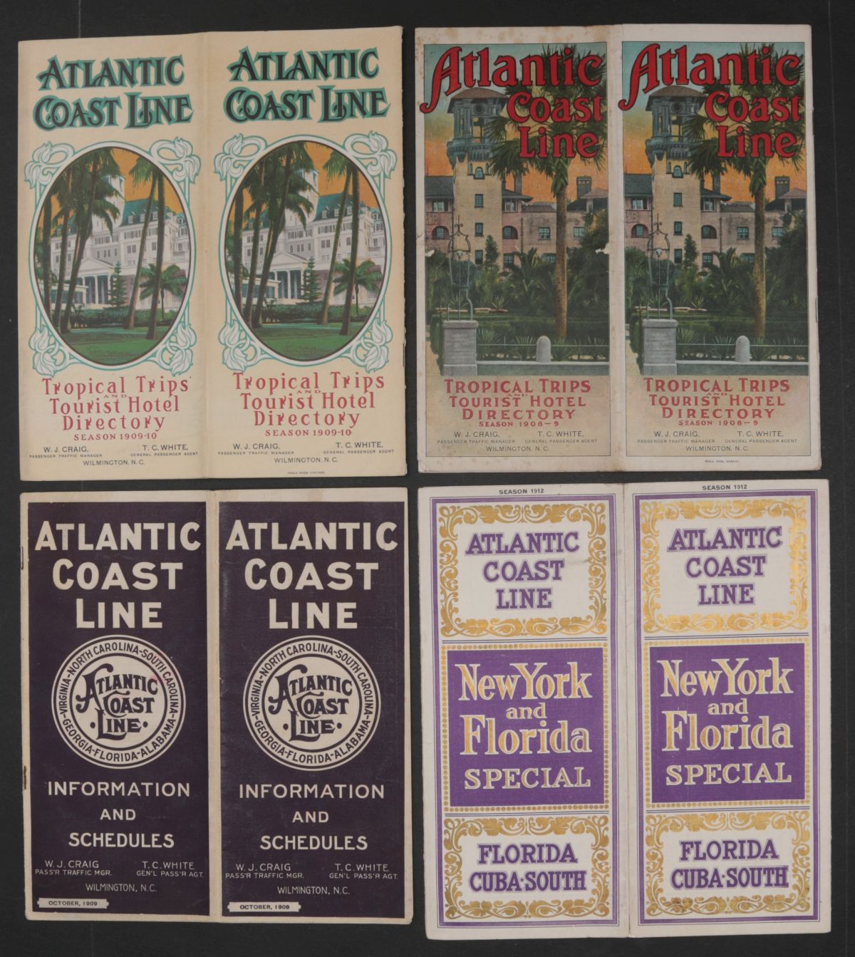 14 PIECES OF ATLANTIC COAST LINE RR EPHEMERA