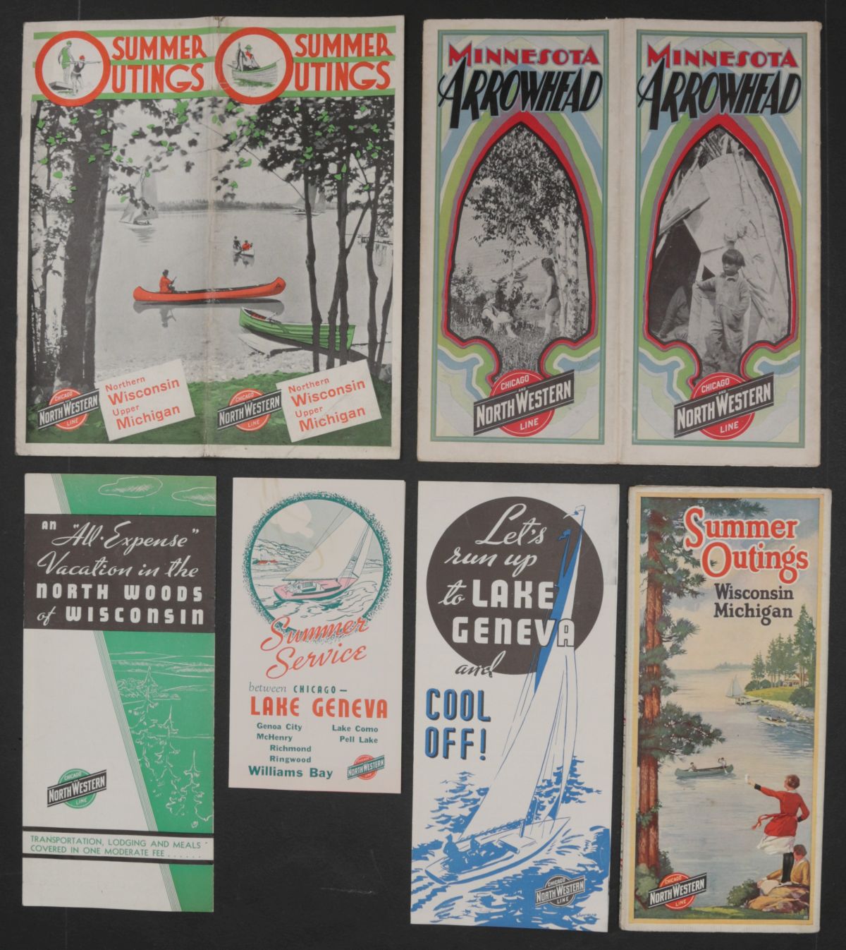 20 PIECES OF CHICAGO NORTHWESTERN RAILROAD EPHEMERA