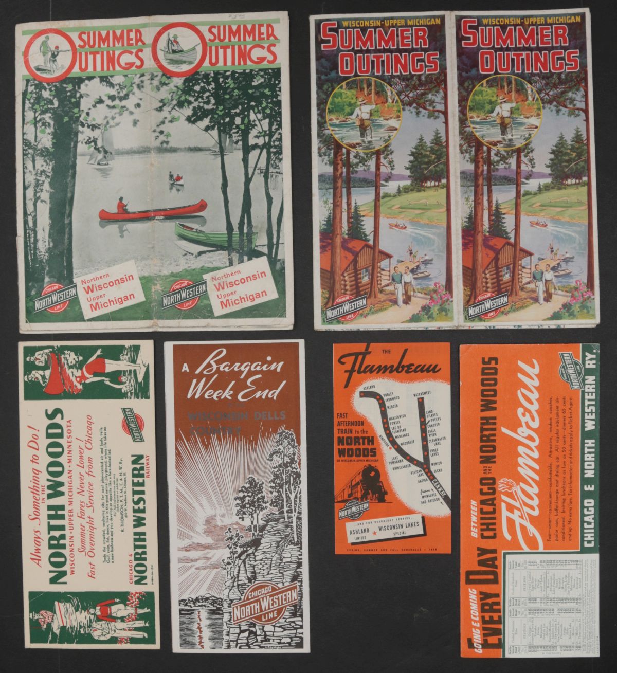 16 PIECES OF CHICAGO NORTHWESTERN RAILROAD EPHEMERA