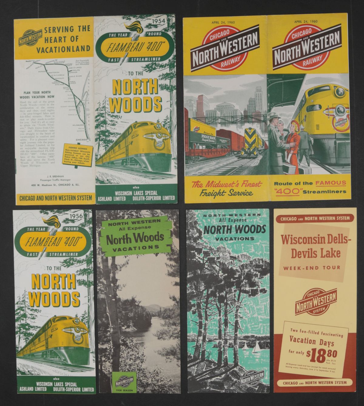 16 PIECES OF CHICAGO NORTHWESTERN RAILROAD EPHEMERA