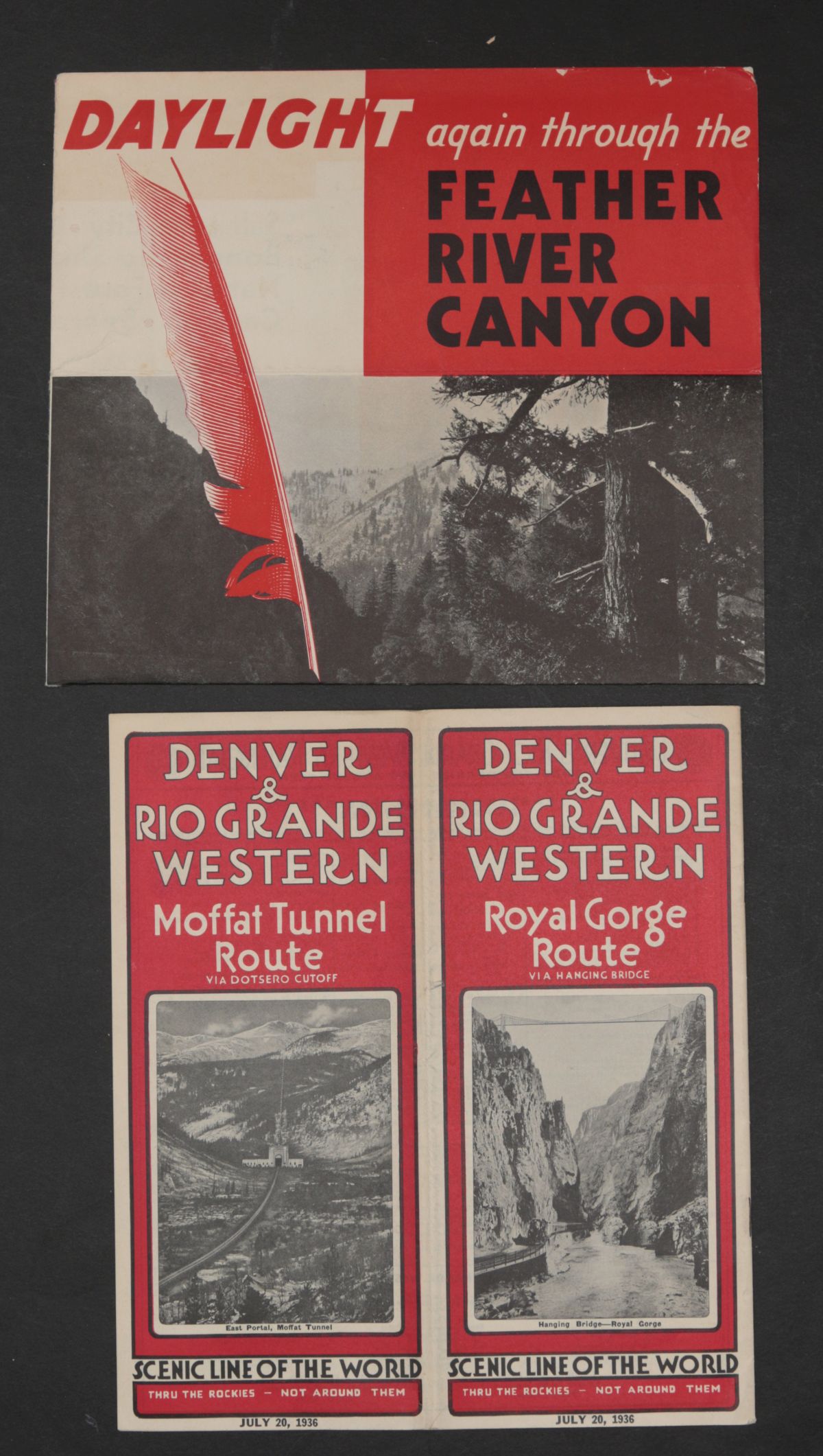 WESTERN RAILROAD TRAVEL EPHEMERA