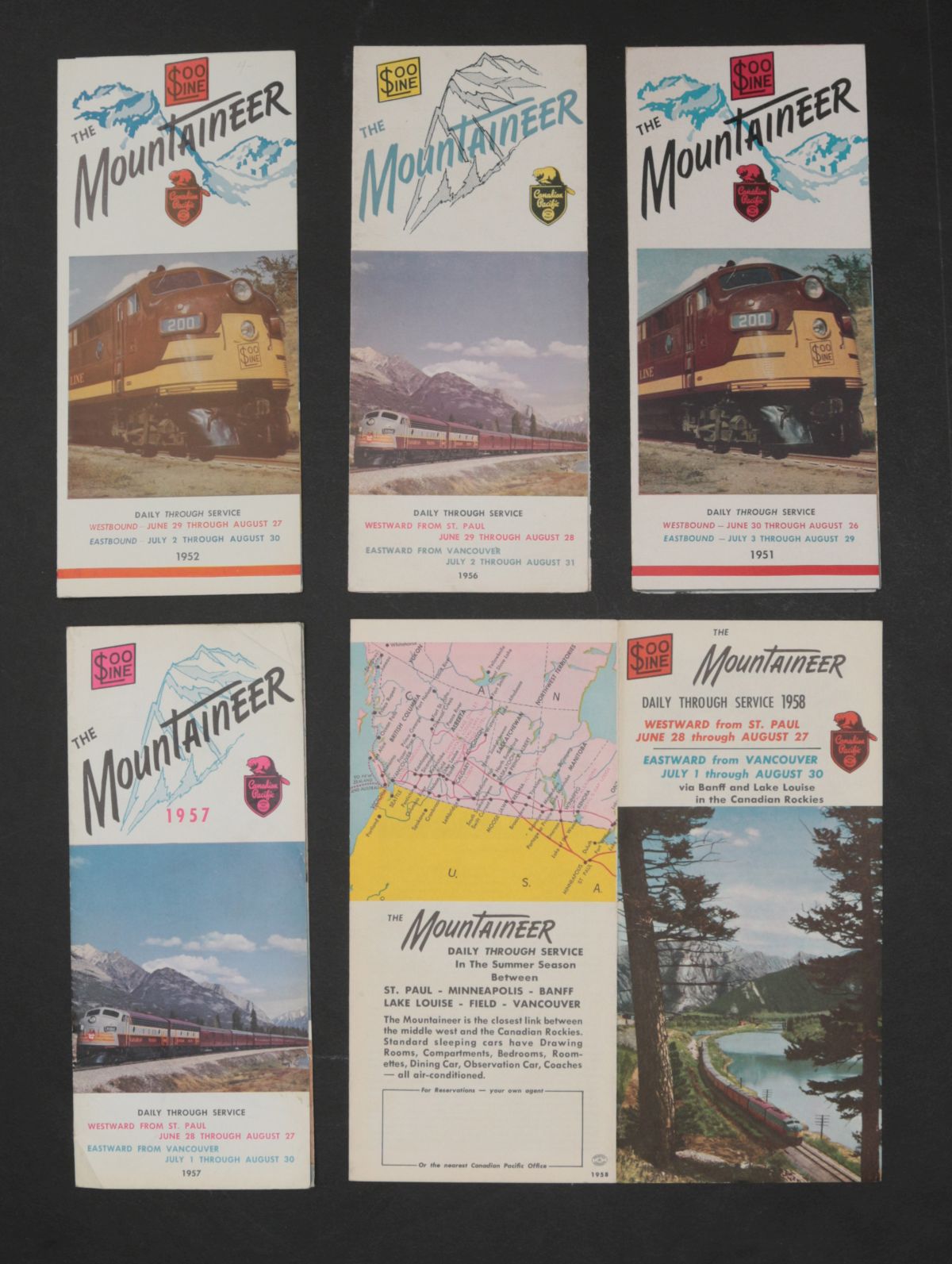 11 CANADIAN PACIFIC & SOO LINE MENUS AND EPHEMERA