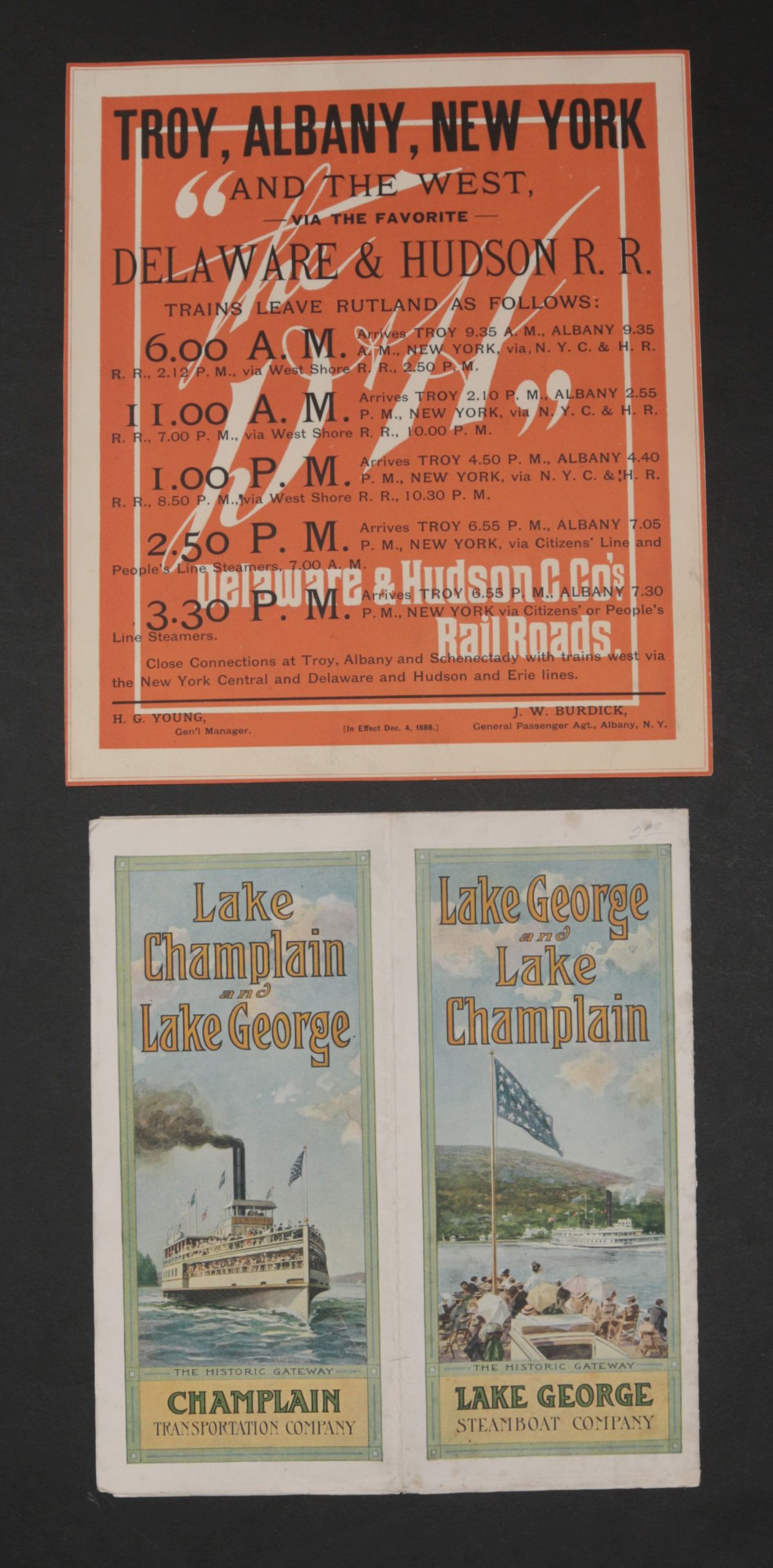 D&H RR EPHEMERA WITH STEAMSHIP TRAVEL BROCHURES