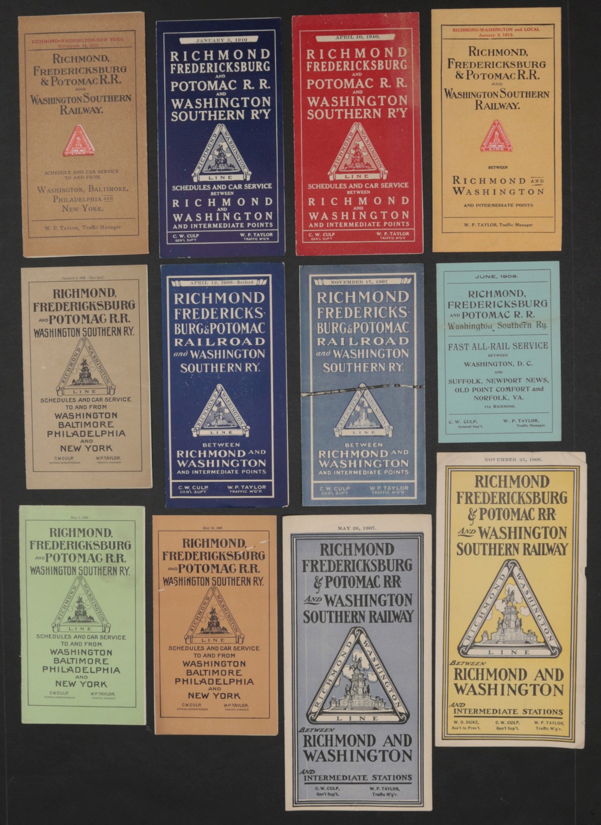 30 PCS RICHMOND FREDERICKSBURG & POTOMAC RR EPHEMERA