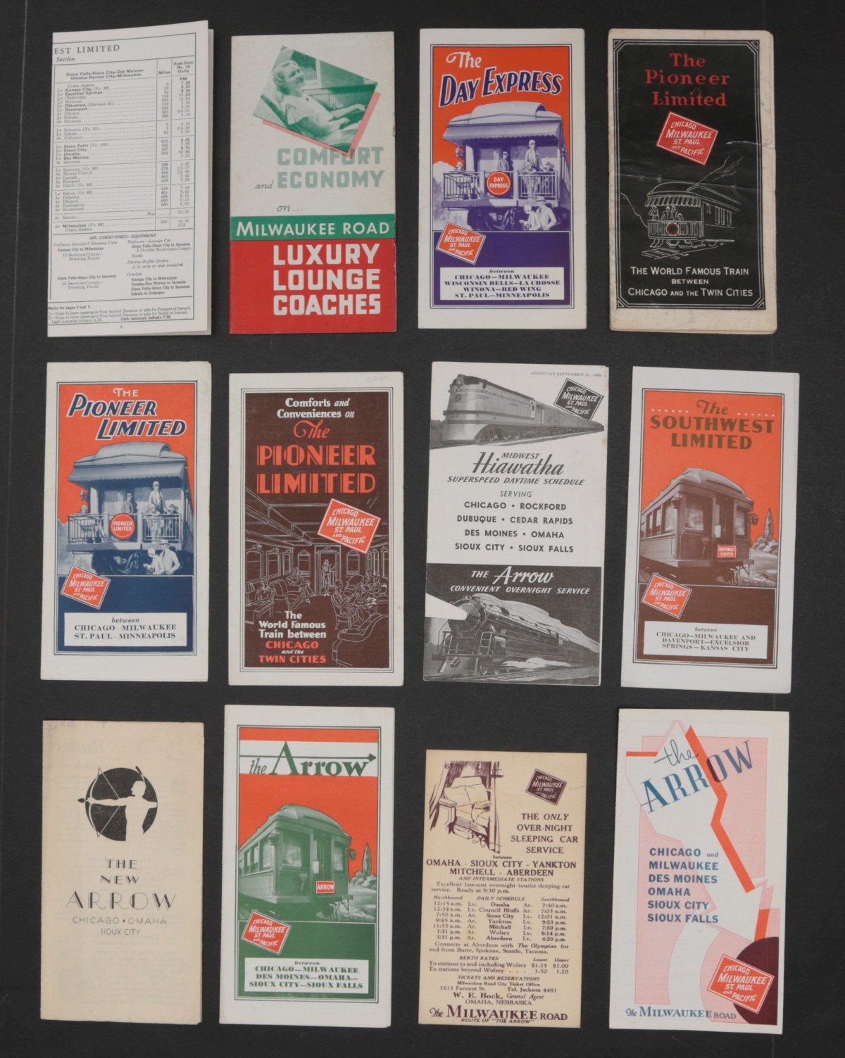 52 PIECES OF C.M.St.P.&P. RAILROAD EPHEMERA