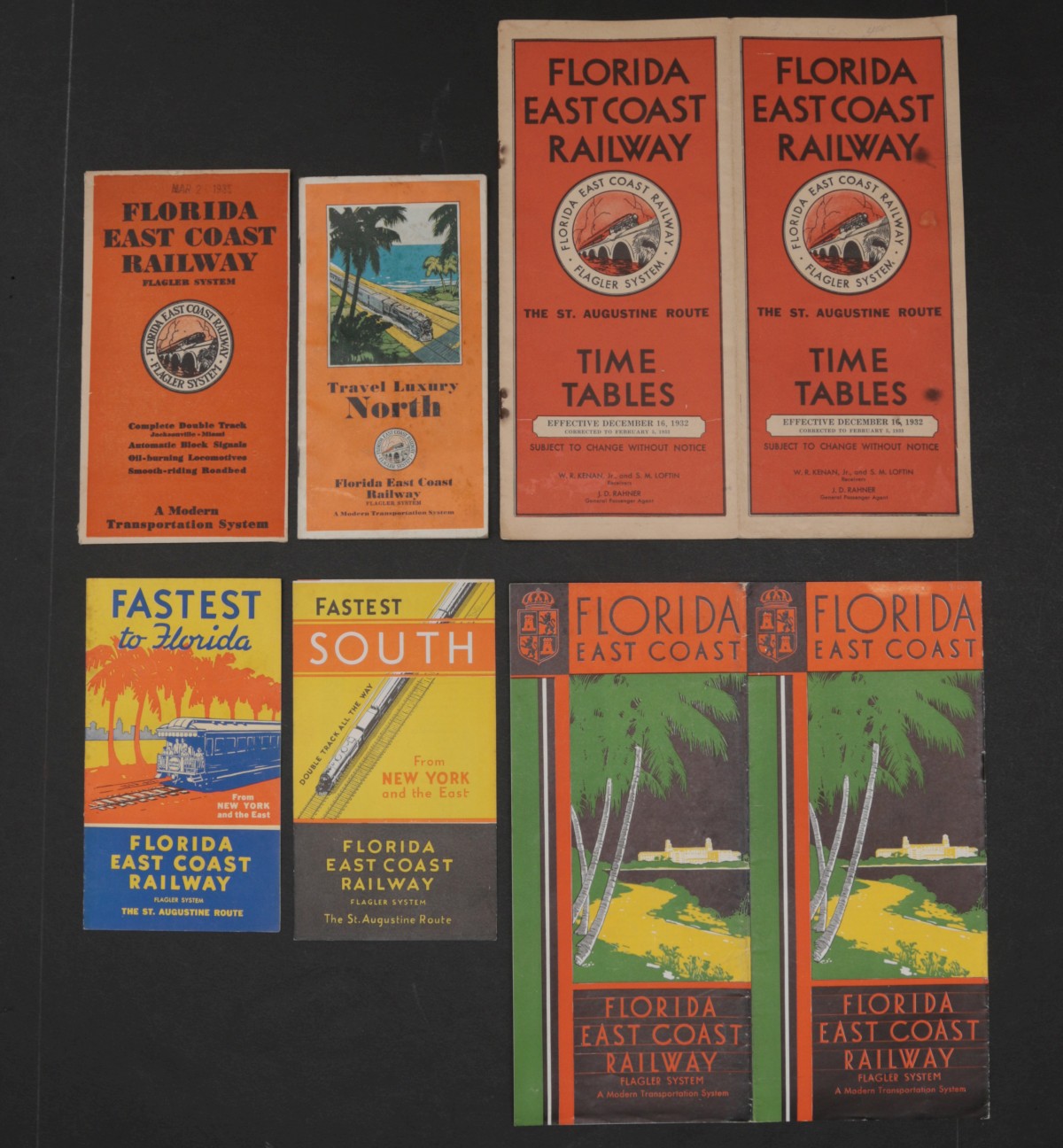 12 PIECES OF FLORIDA EAST COAST RAILWAY EPHEMERA