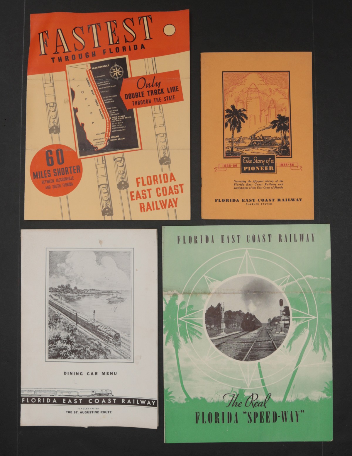 12 PIECES OF FLORIDA EAST COAST RAILWAY EPHEMERA