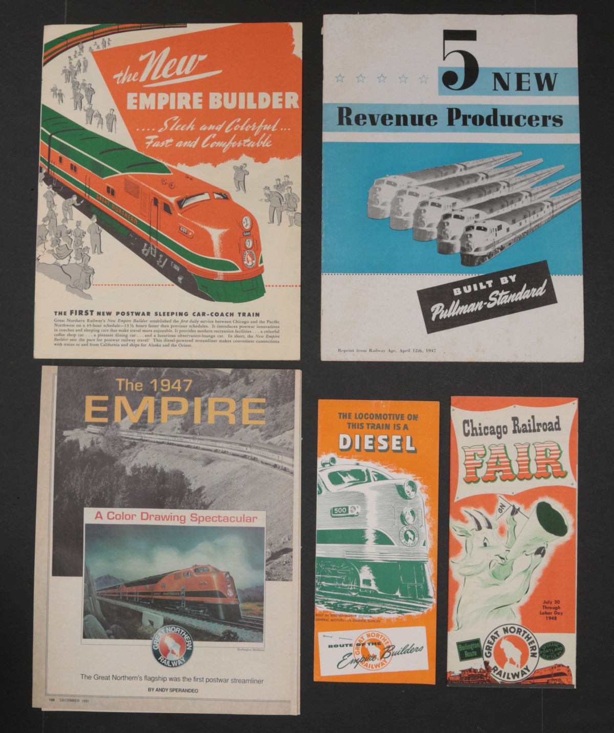 21 PIECES OF GREAT NORTHERN RAILROAD EPHEMERA