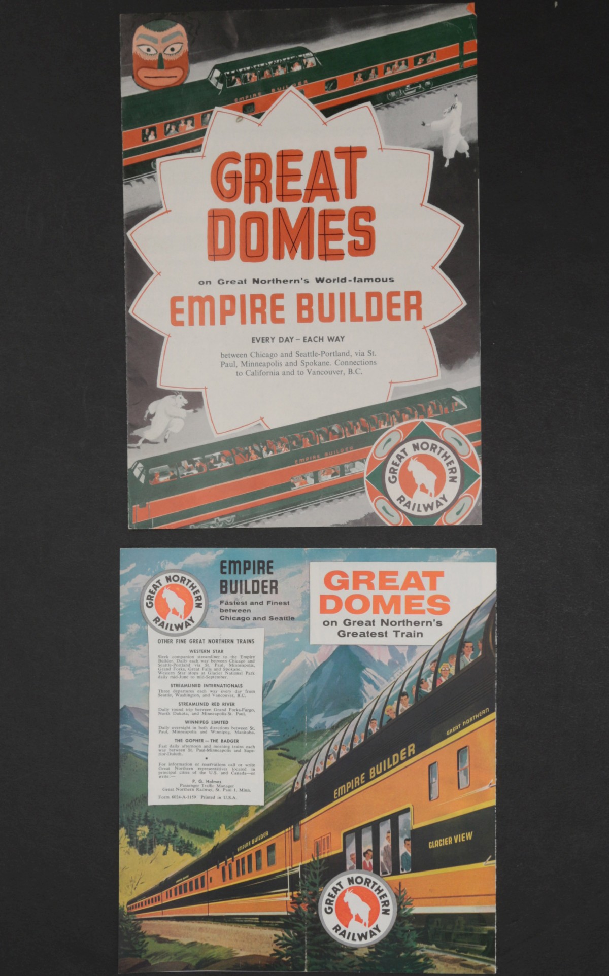 TEN PIECES OF GREAT NORTHERN RAILROAD EPHEMERA