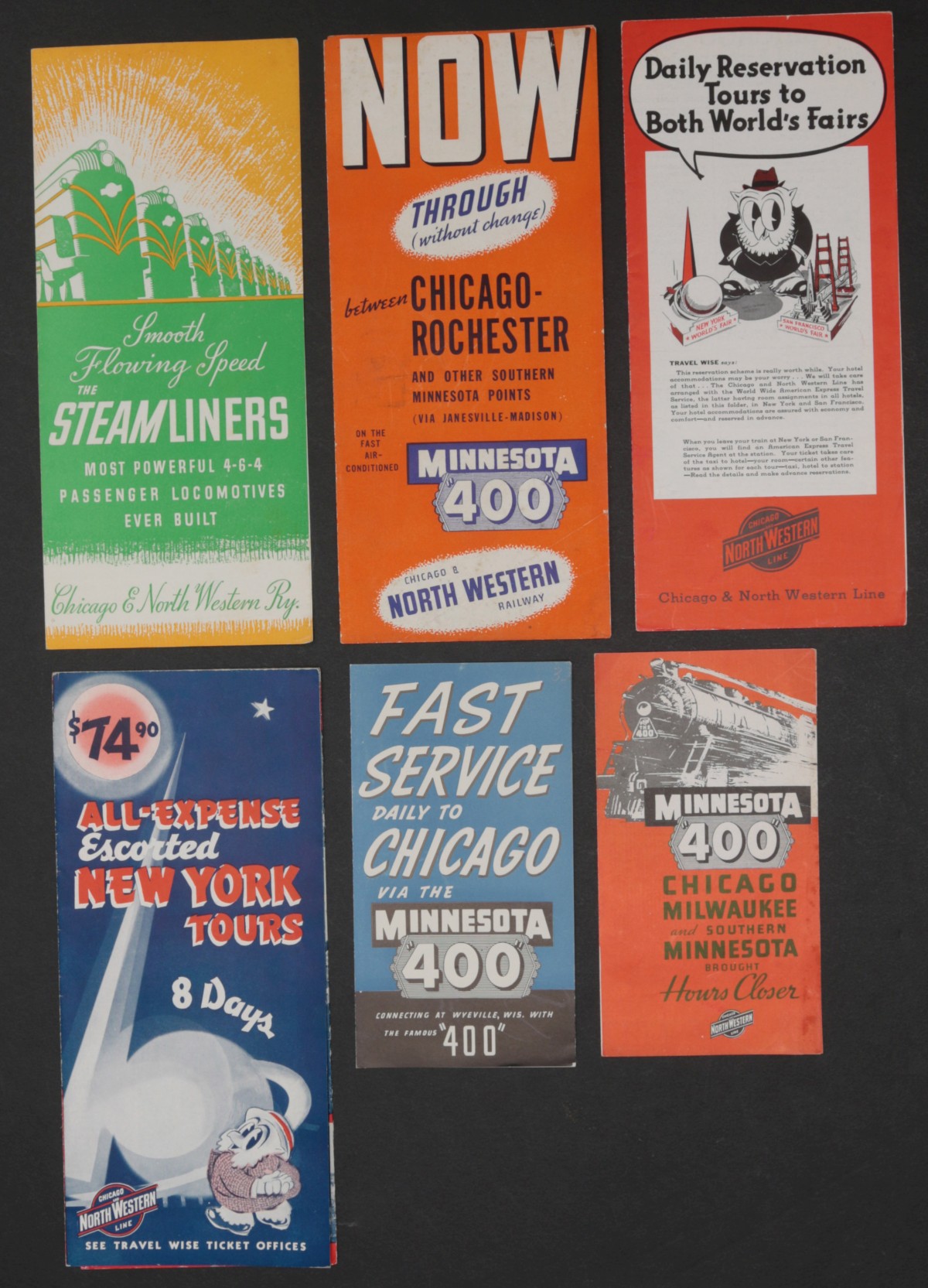 21 PIECES OF CHICAGO NORTHWESTERN RAILROAD EPHEMERA