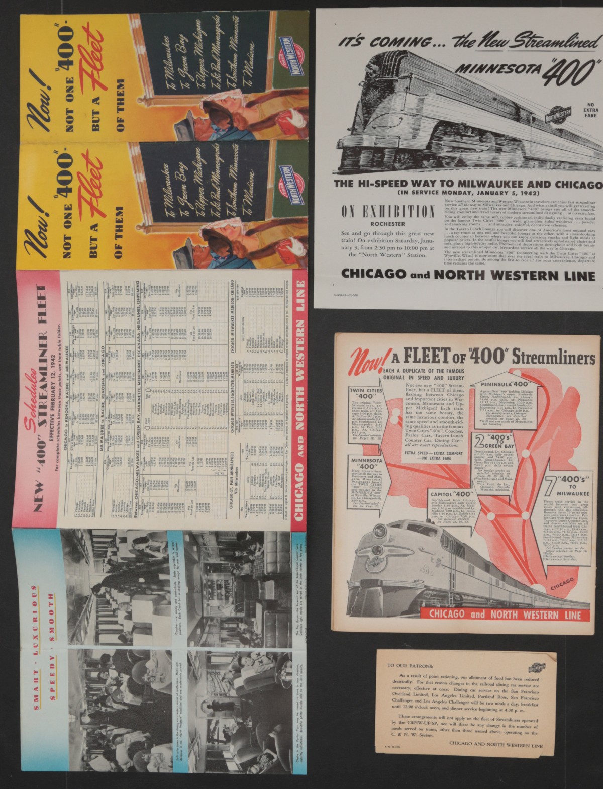 13 PIECES OF CHICAGO NORTHWESTERN RAILROAD EPHEMERA