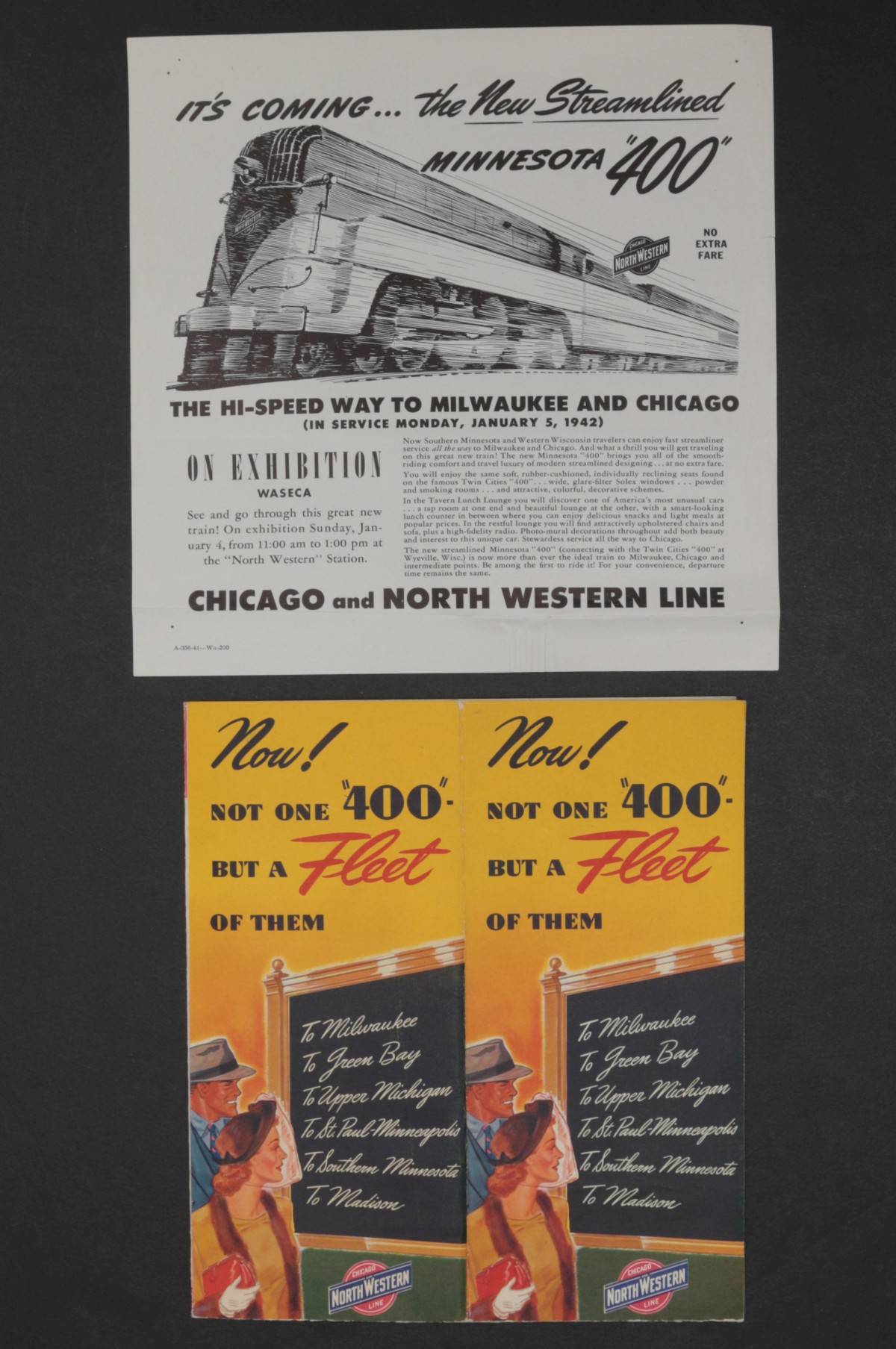 16 PIECES OF CHICAGO NORTHWESTERN RAILROAD EPHEMERA