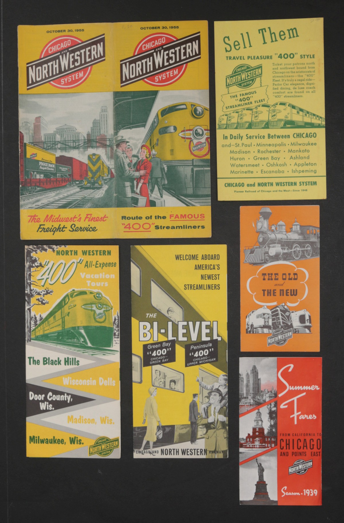 16 PIECES OF CHICAGO NORTHWESTERN RAILROAD EPHEMERA