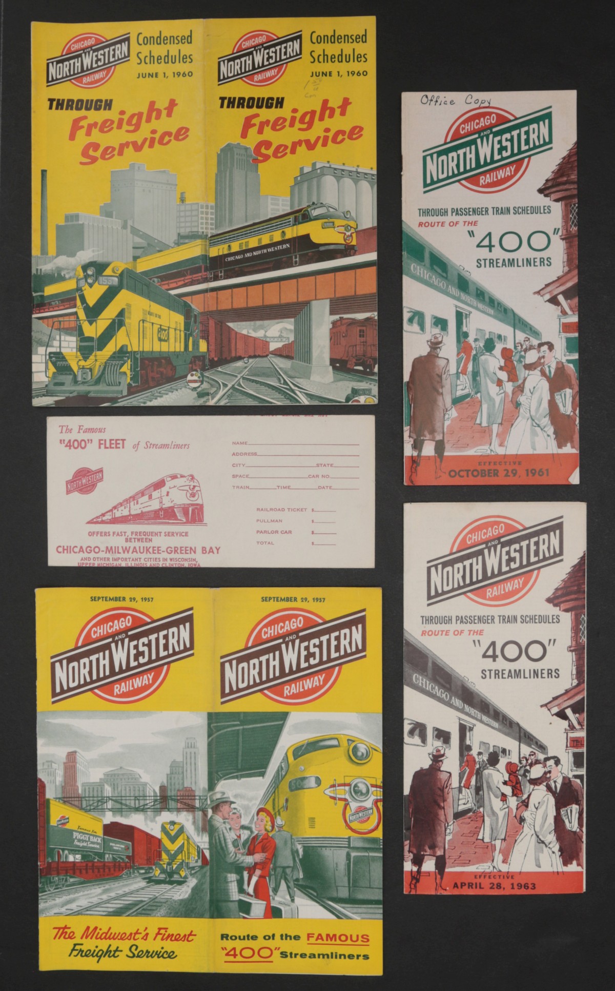 14 PIECES OF CHICAGO NORTHWESTERN RAILROAD EPHEMERA