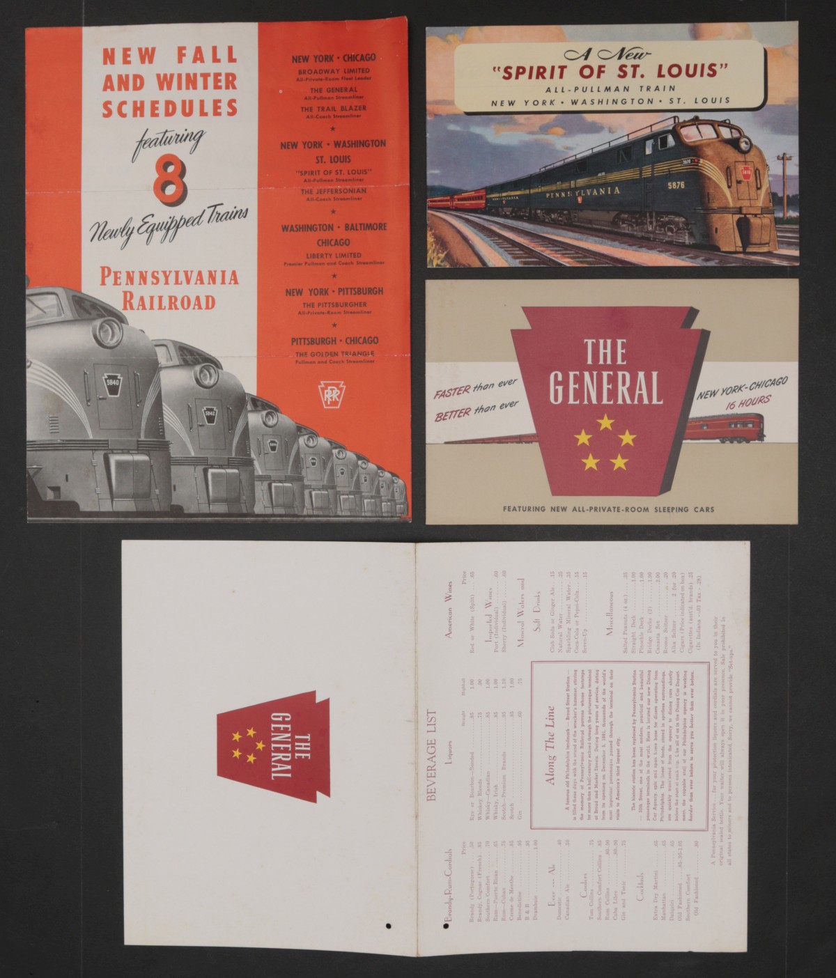 14 PIECES OF PENNSYLVANIA RAILROAD EPHEMERA