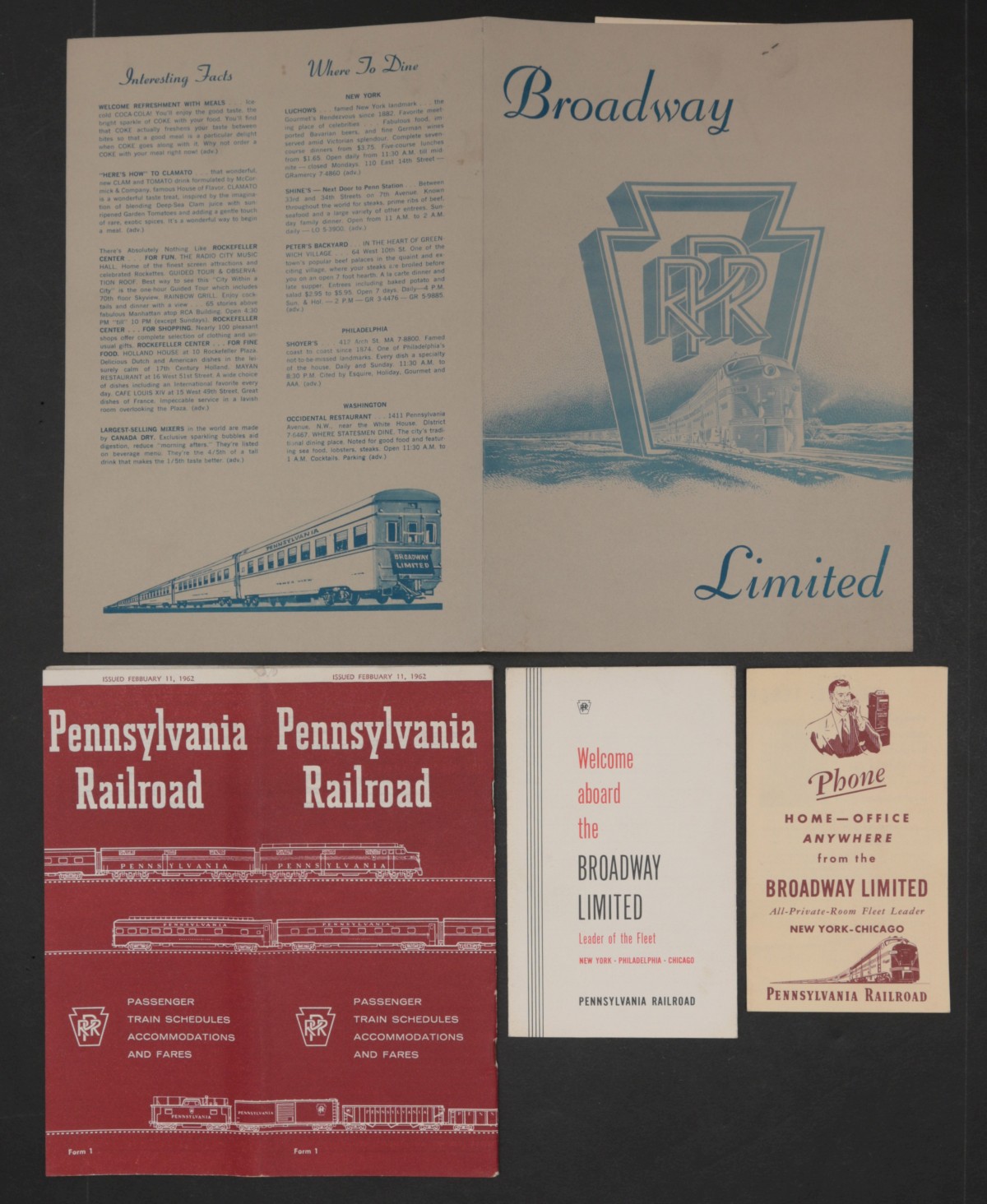 25 PIECES OF PENNSYLVANIA RAILROAD EPHEMERA