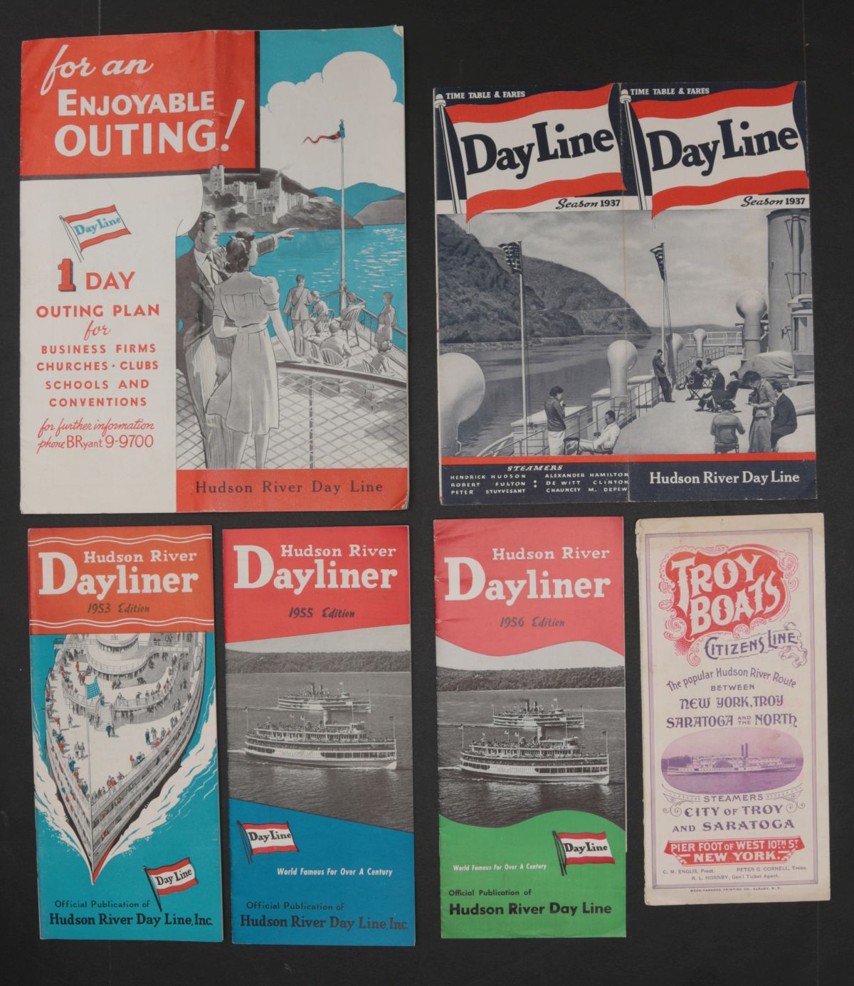 HUDSON RIVER DAY LINE STEAMSHIP TRAVEL ADVERTISING