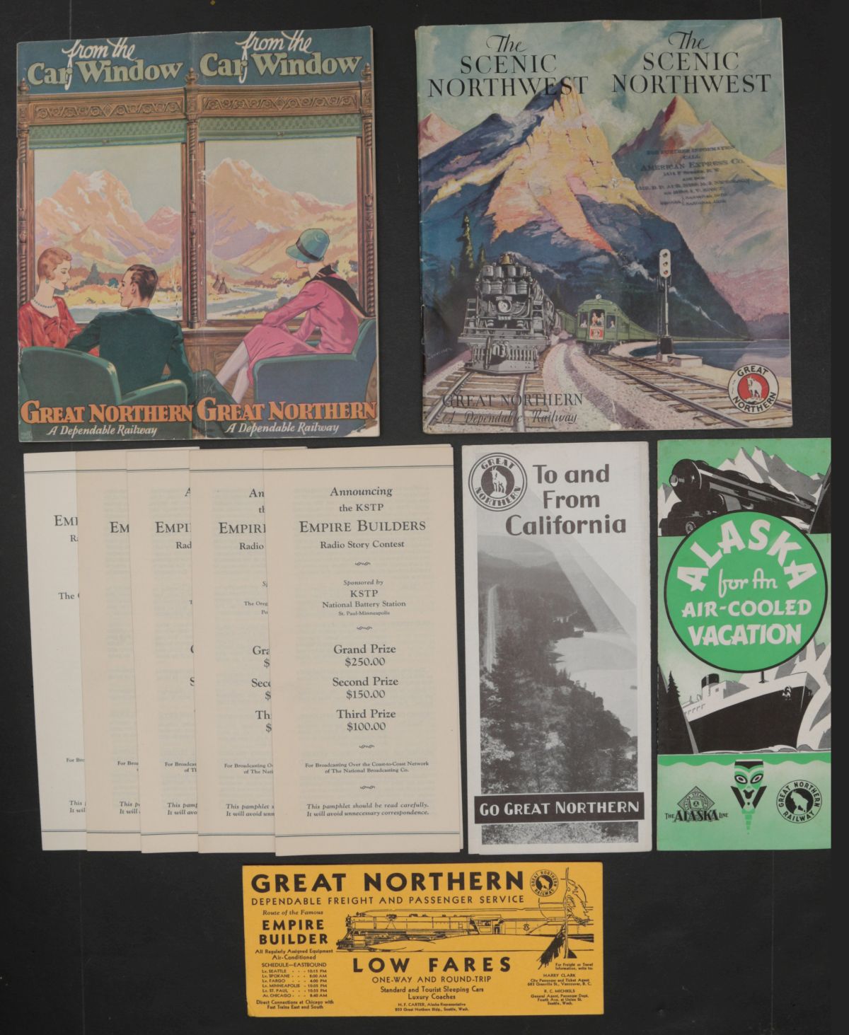 22 PIECES OF GREAT NORTHERN RAILROAD EPHEMERA