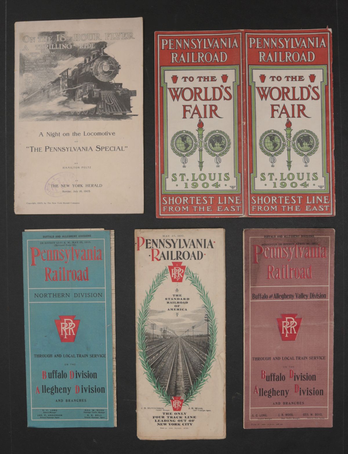 14 PIECES OF PENNSY RR EPHEMERA INCL WORLD'S FAIR