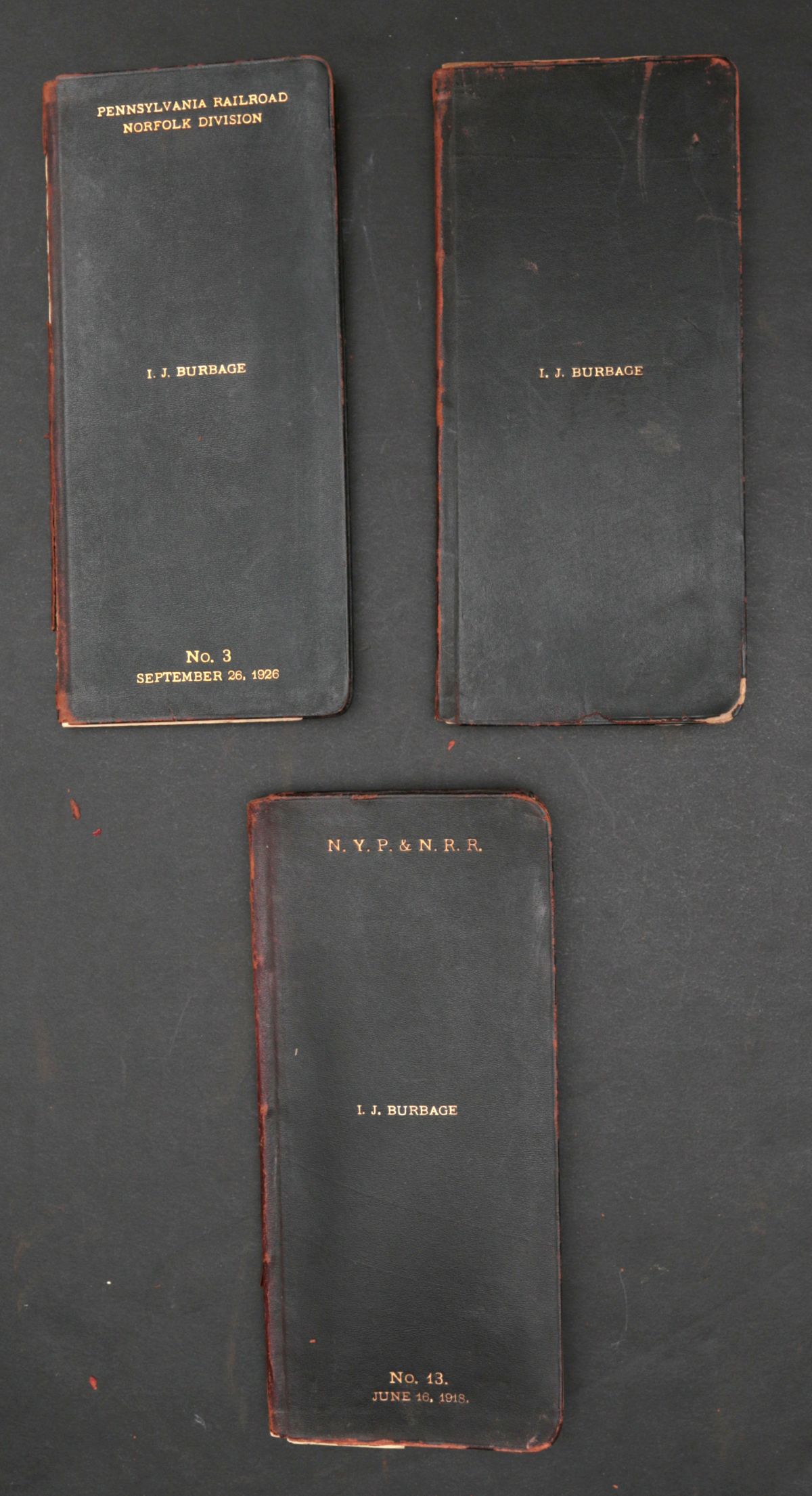 NYP&N RAILROAD SUPERINTENDENT LEATHER TIMETABLES