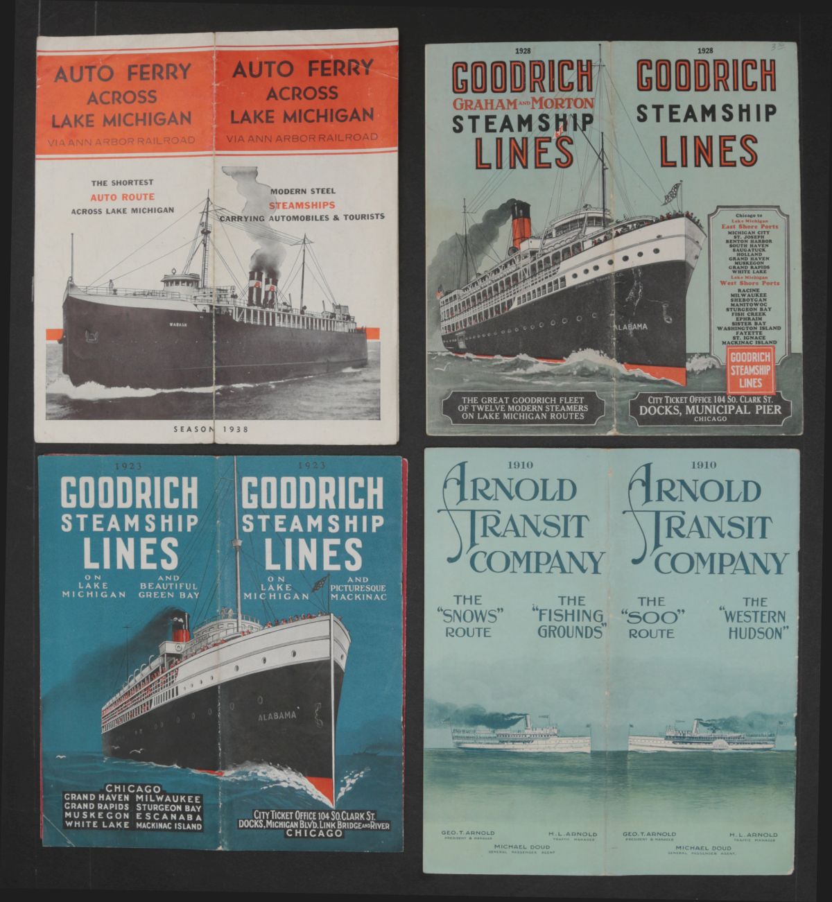 33 PIECES GREAT LAKES STEAMSHIP LINES ADVERTISING